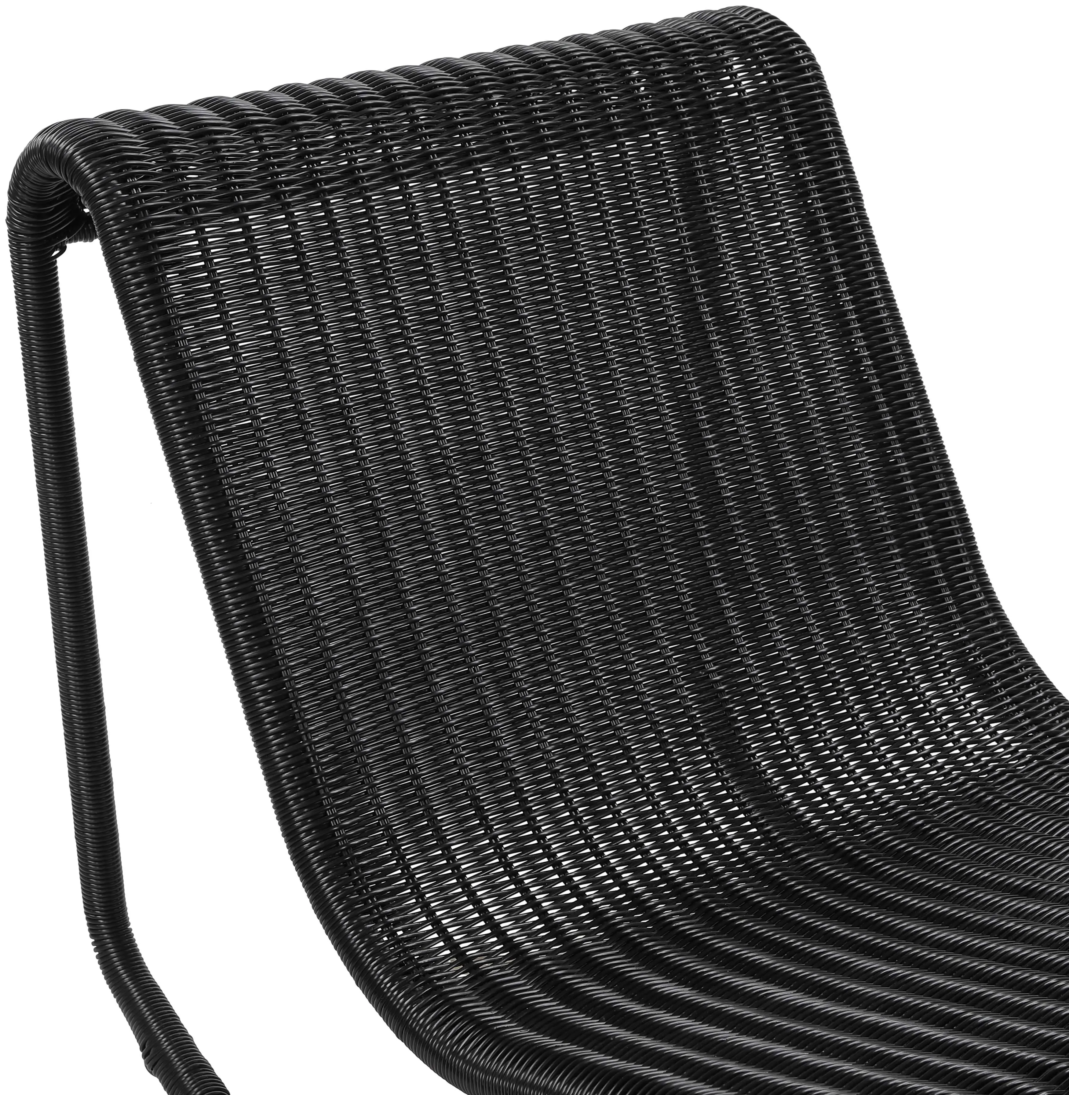 Antigua Black Wicker Patio Rocking Chair-7