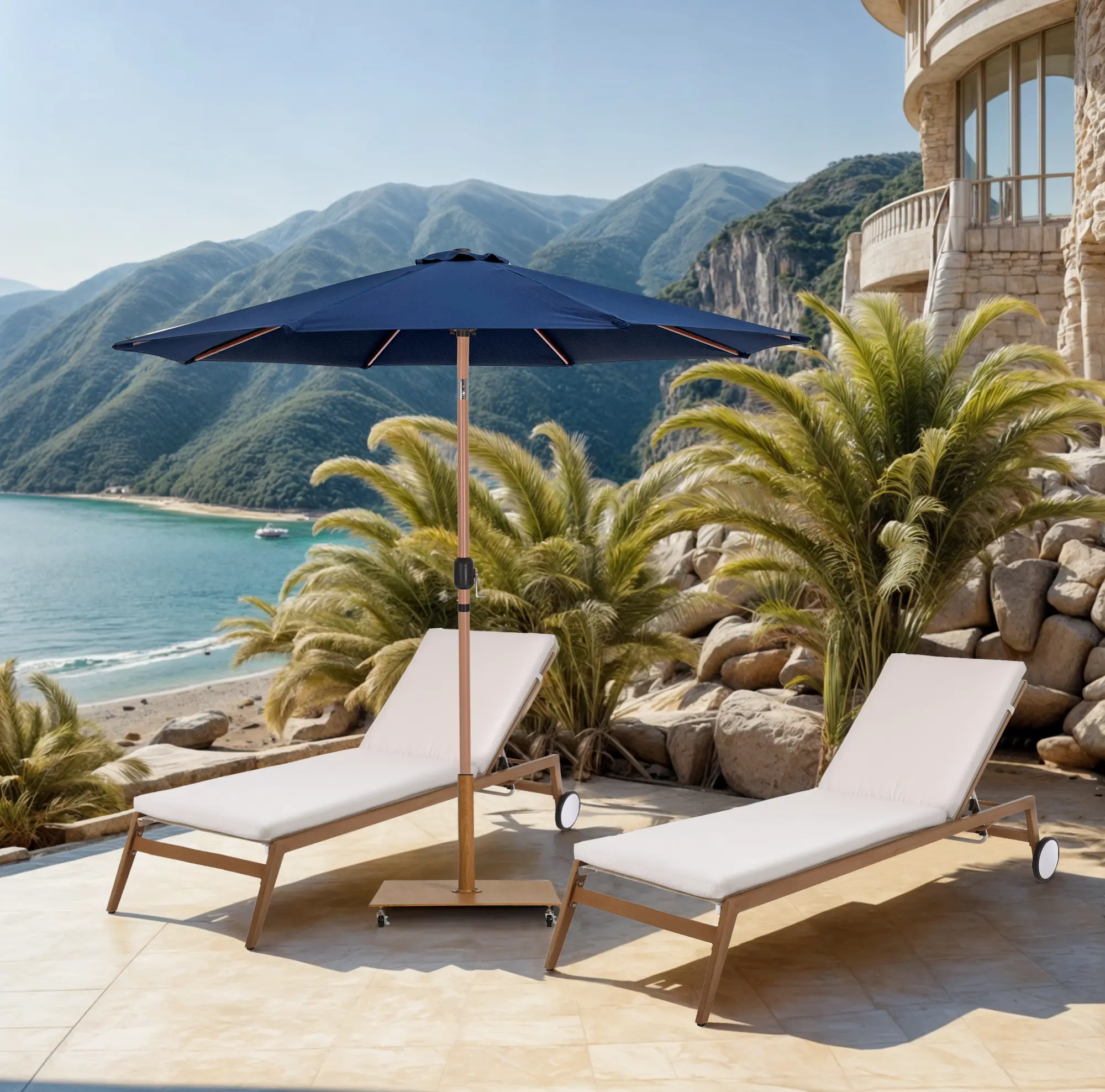Fiji Navy Patio Umbrella