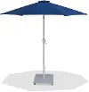 Fiji Navy Patio Umbrella with White Aluminum Base Set