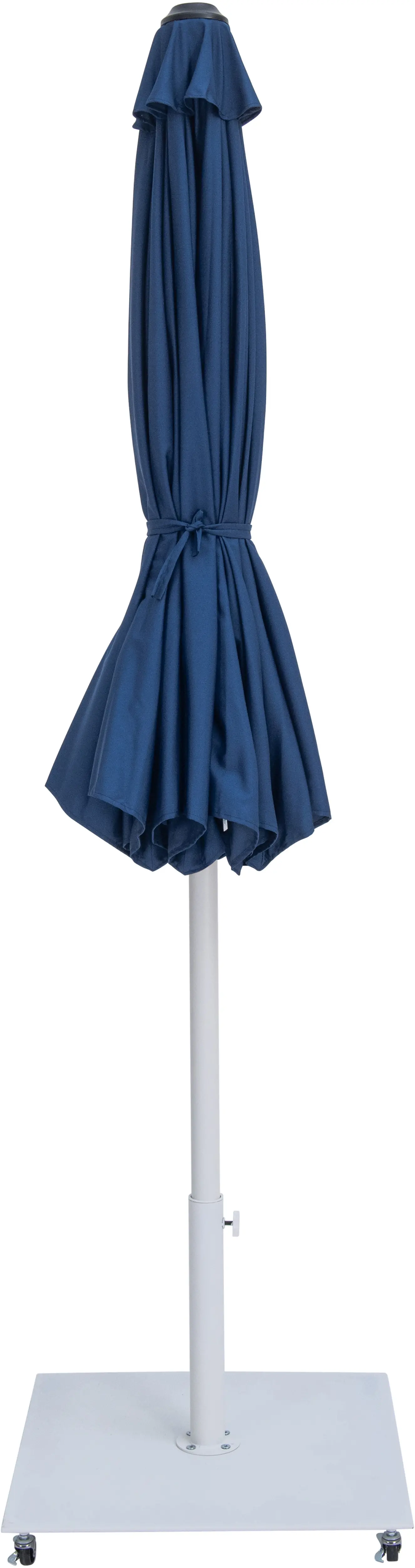 Fiji Navy Patio Umbrella with White Aluminum Base Set-3