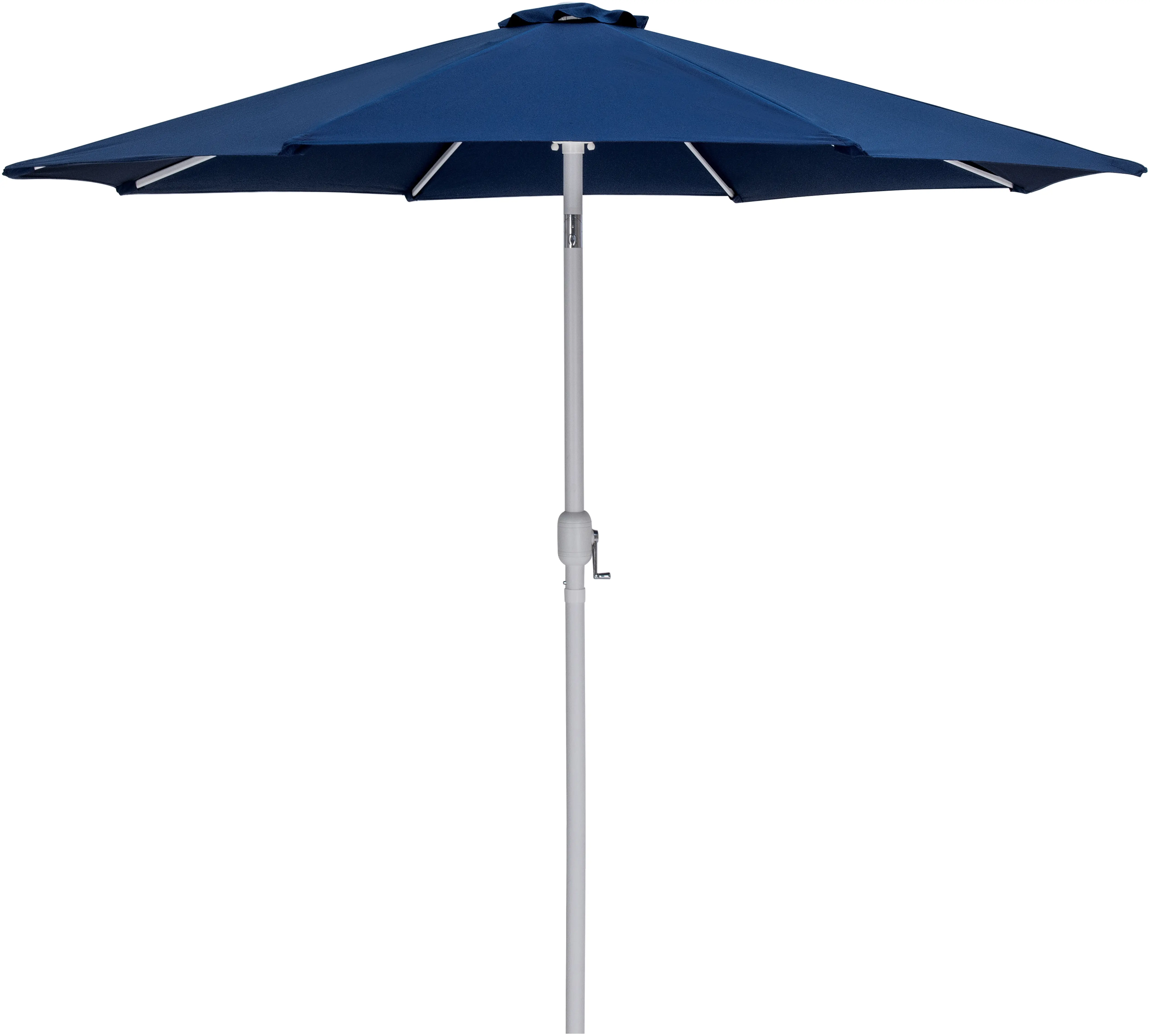 Fiji Navy Patio Umbrella with White Aluminum Base Set-5