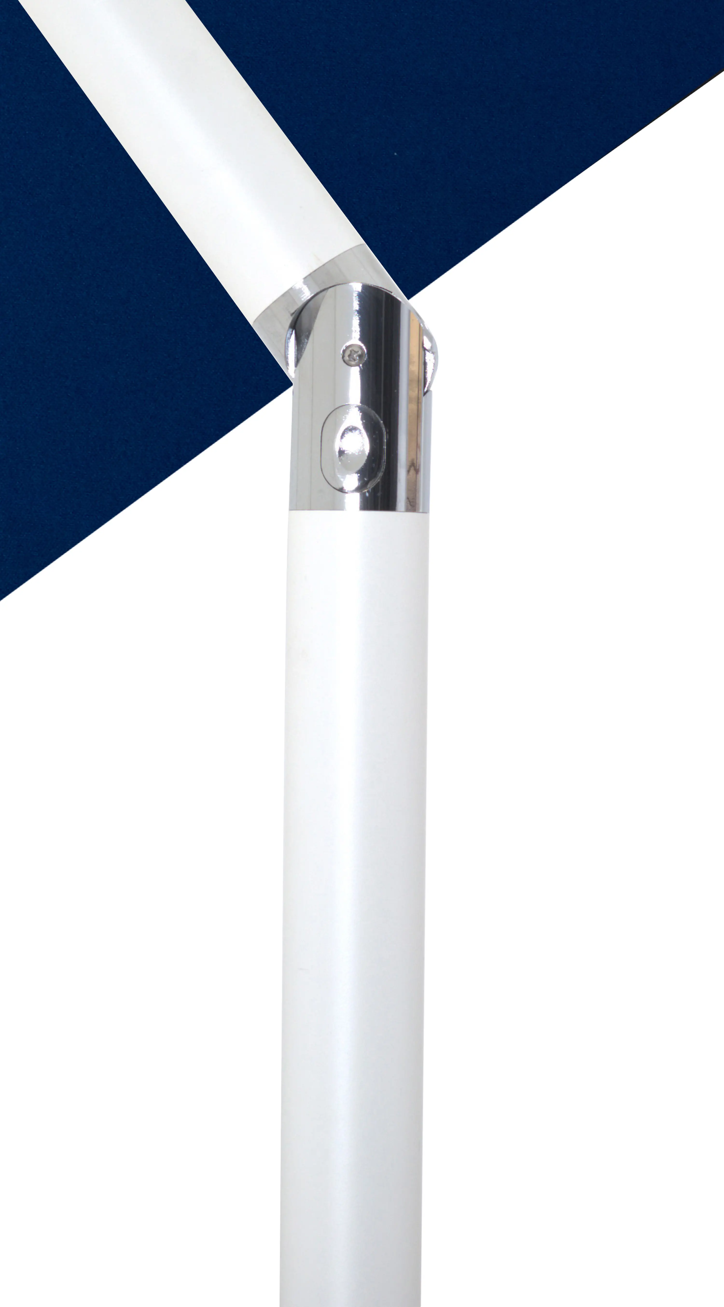 Fiji Navy Patio Umbrella with White Aluminum Base Set-7