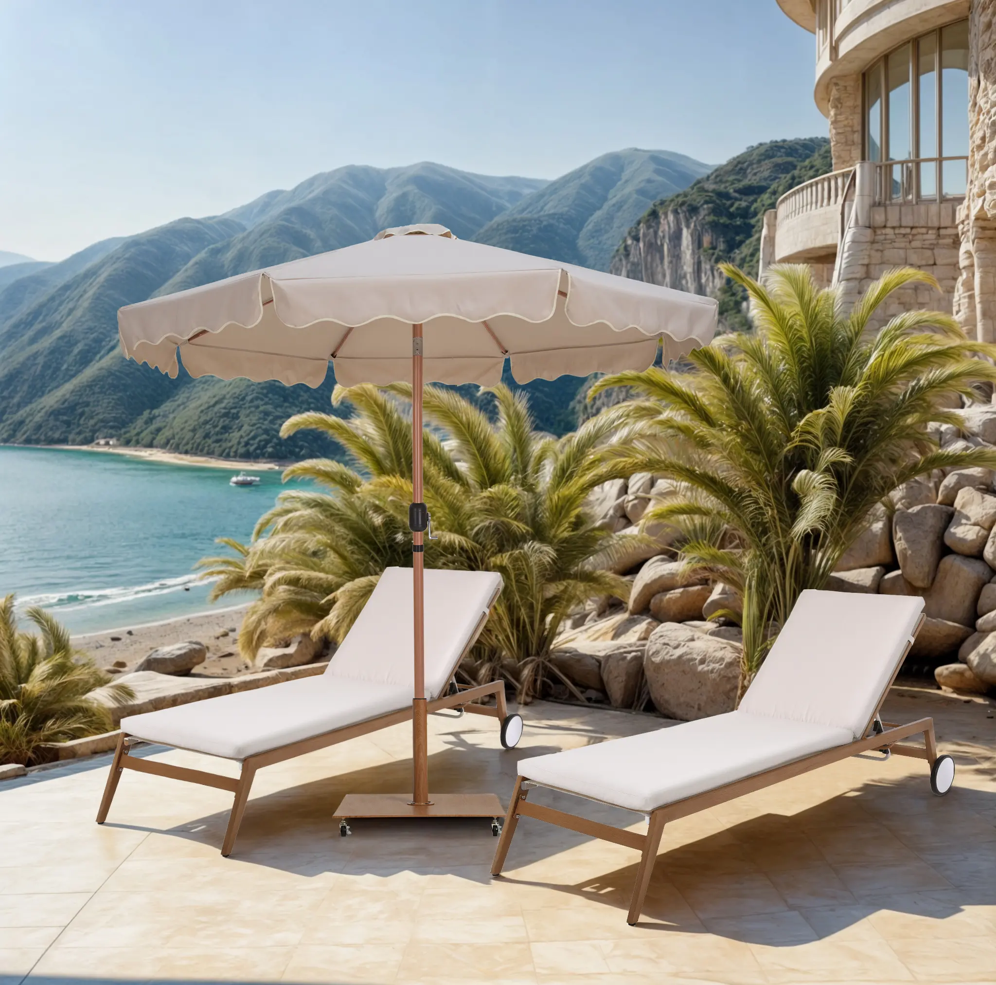 Amalfi Beige Patio Umbrella-2