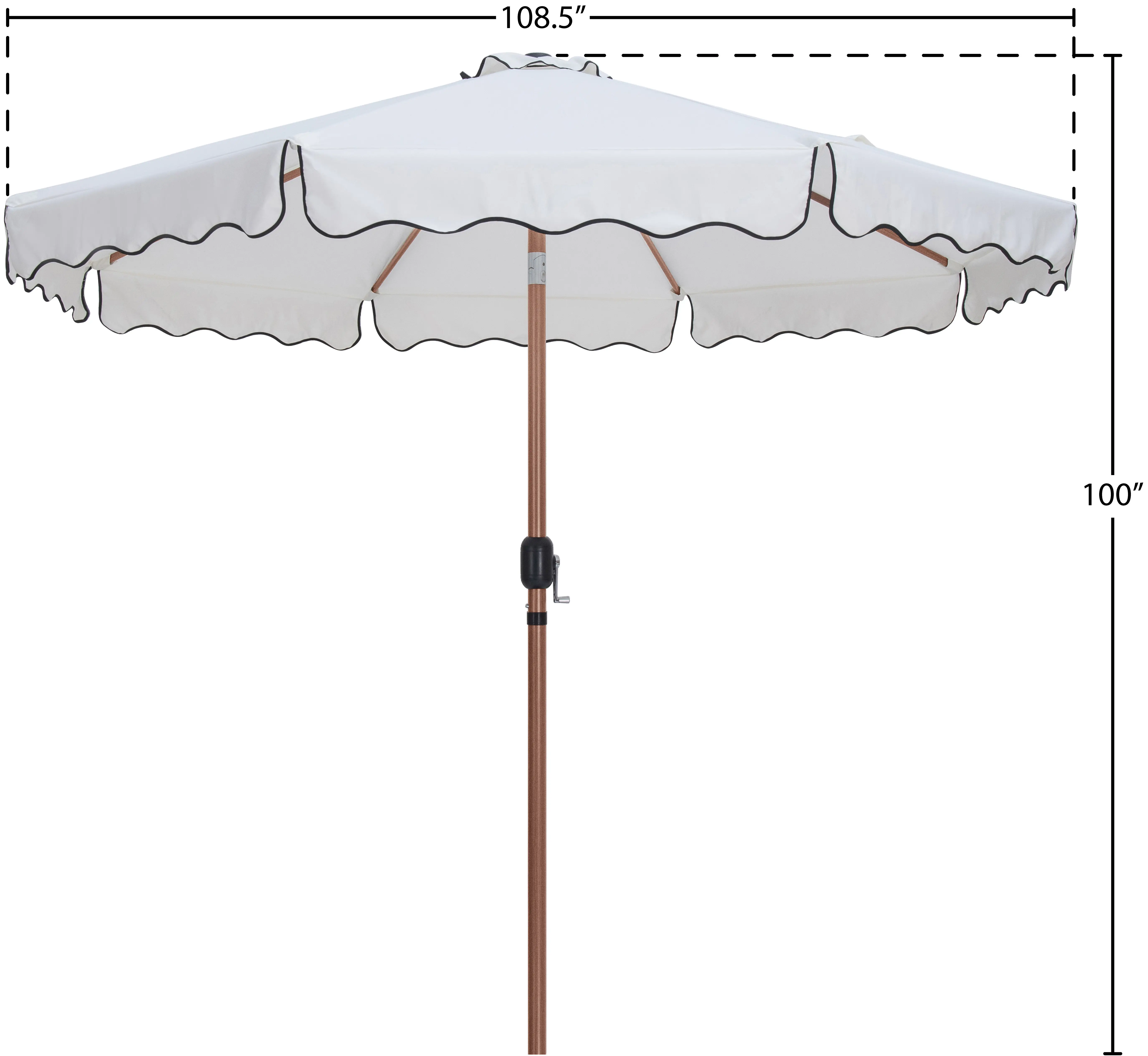 Amalfi White Patio Umbrella-11
