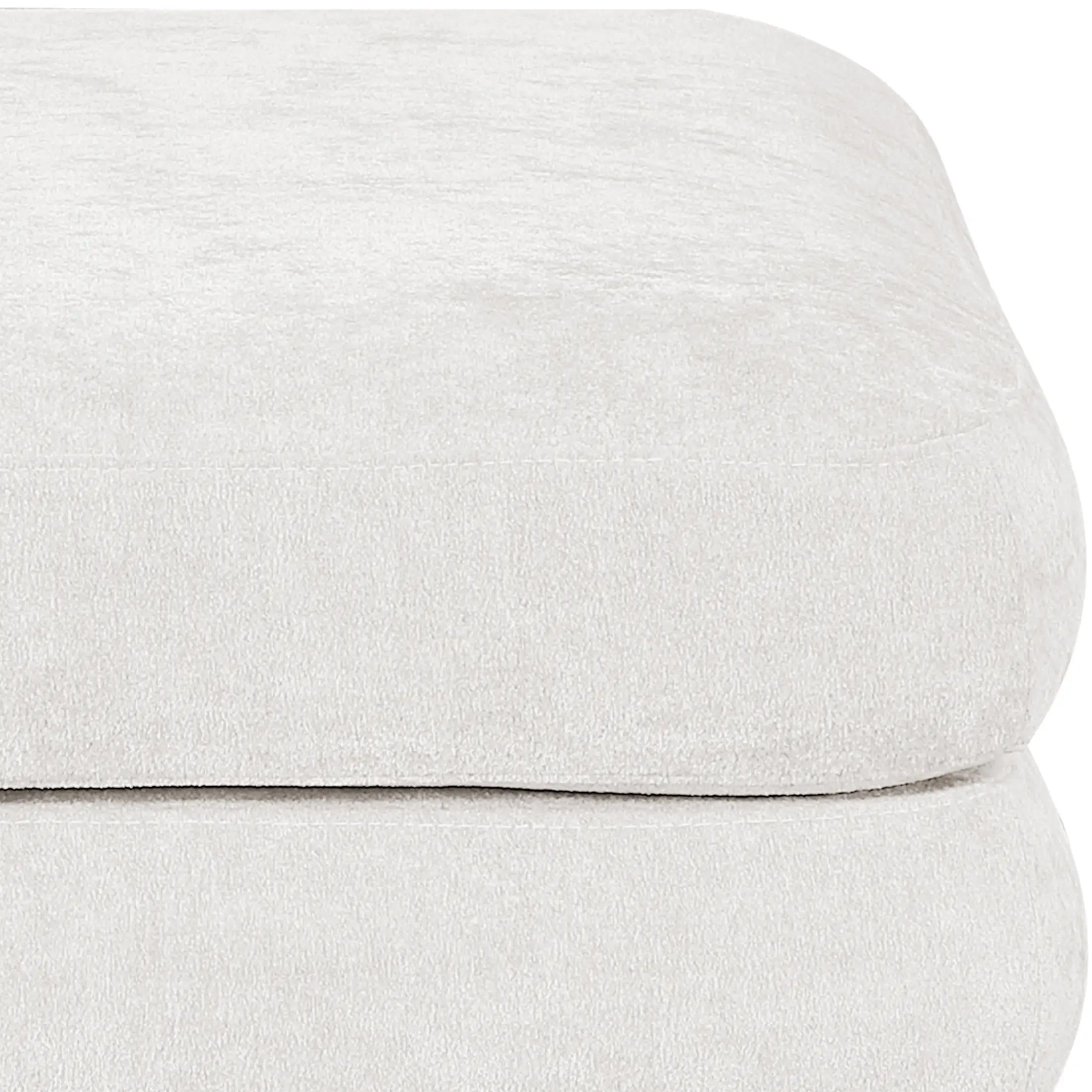 Stellar Cream Chenille Modular Ottoman-3