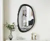66092BLACK-M Holland Black Polyresin Frame Mirror