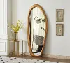 Holland Brass Polyresin Frame Floor Mirror