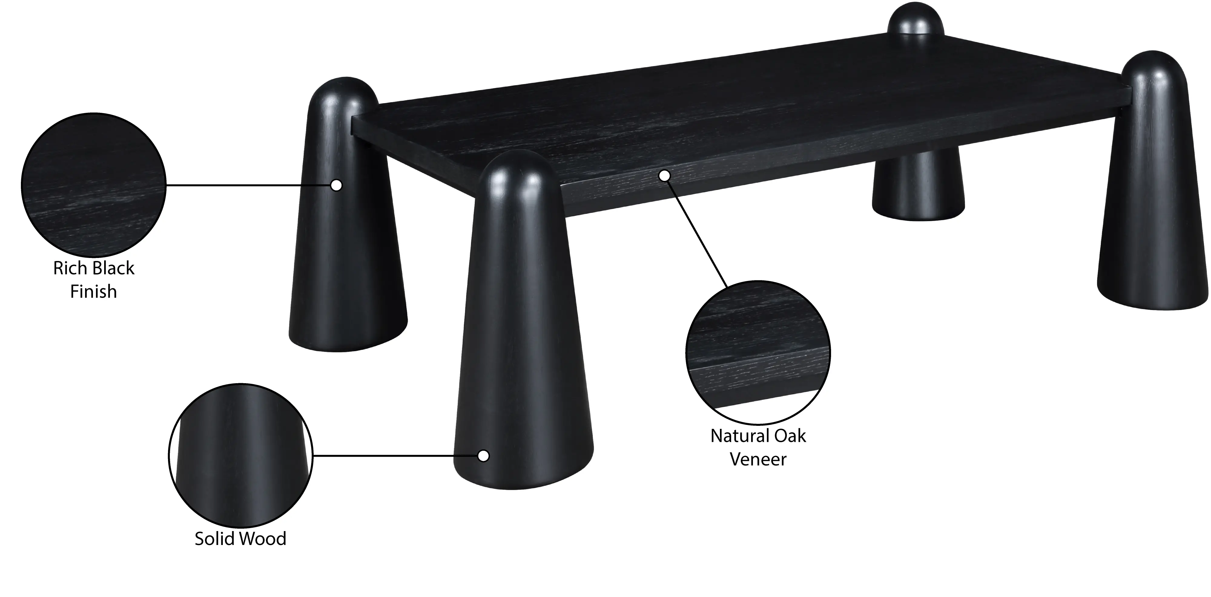 Wyndham Black Art Deco Coffee Table-6