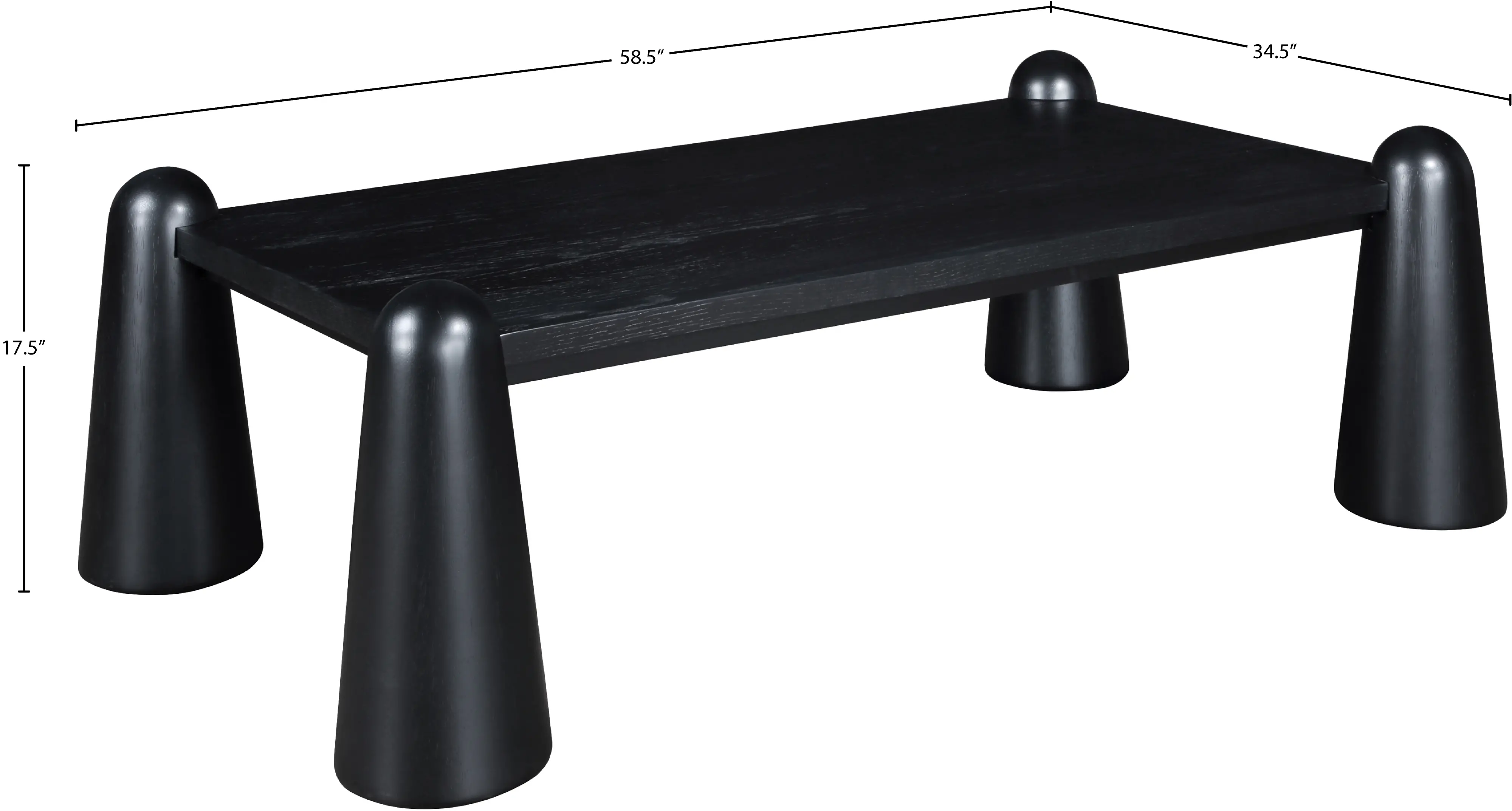 Wyndham Black Art Deco Coffee Table-7