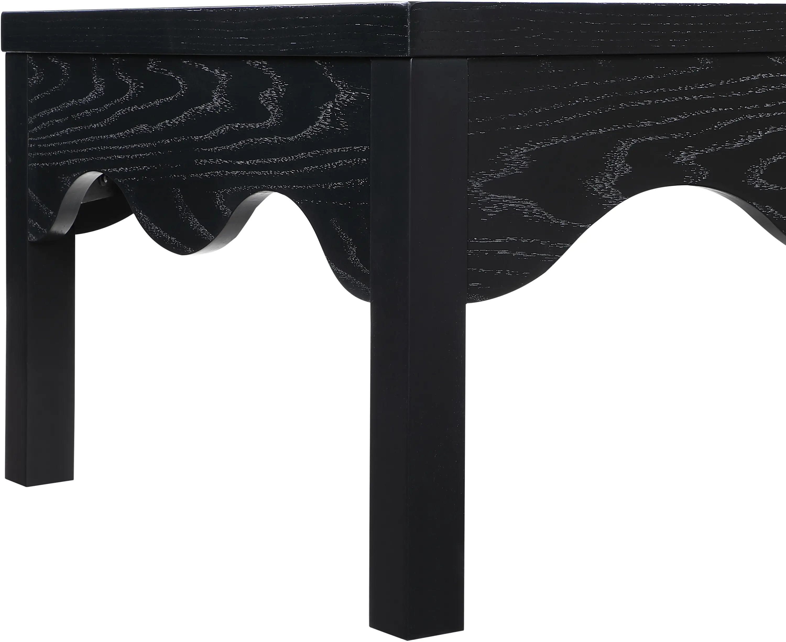 Fiora Black Scalloped Coffee Table-4