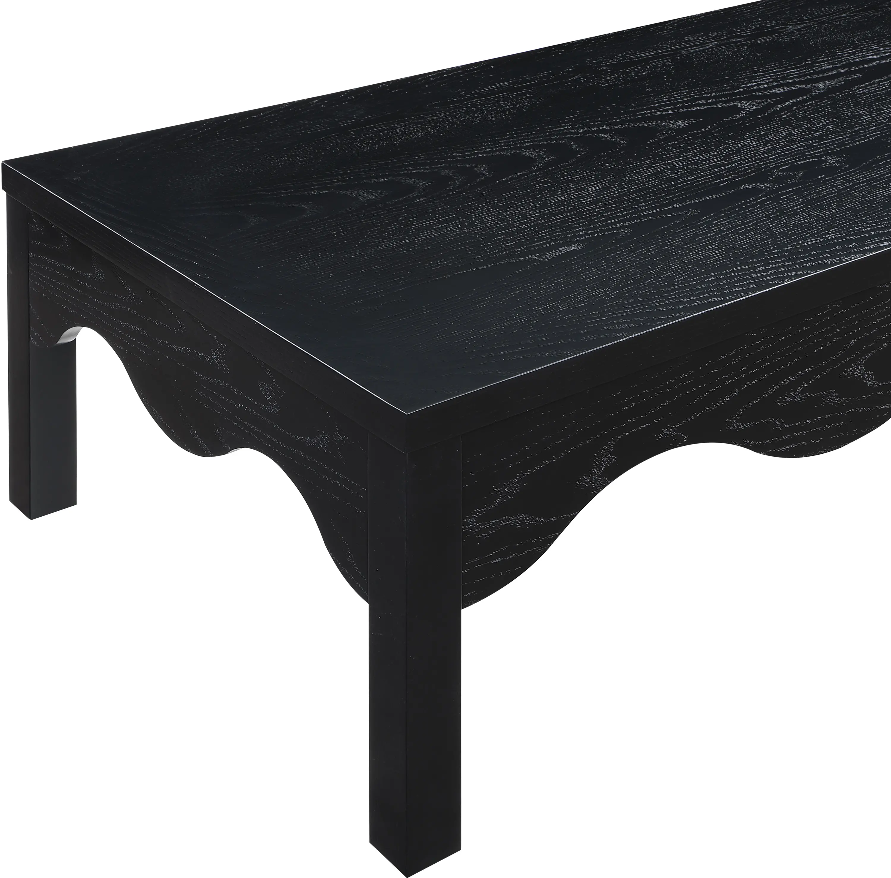 Fiora Black Scalloped Coffee Table-5