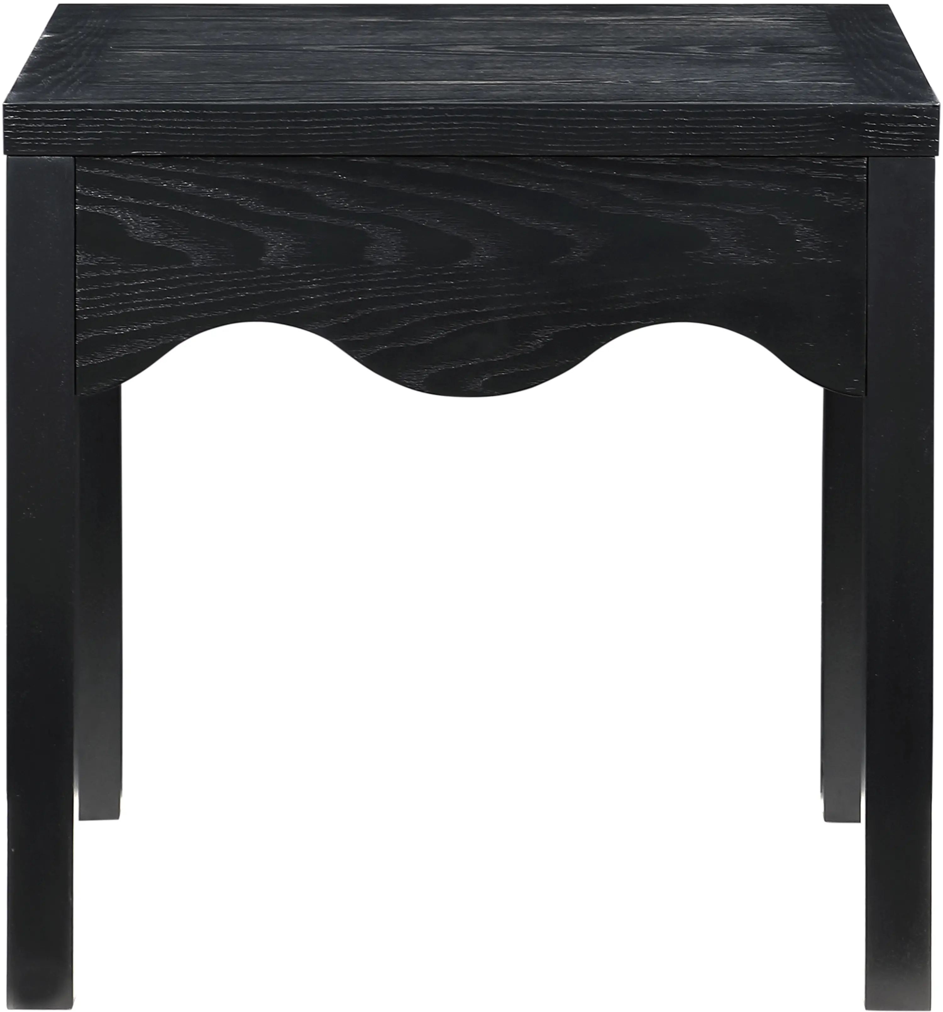 Fiora Black Scalloped End Table-3