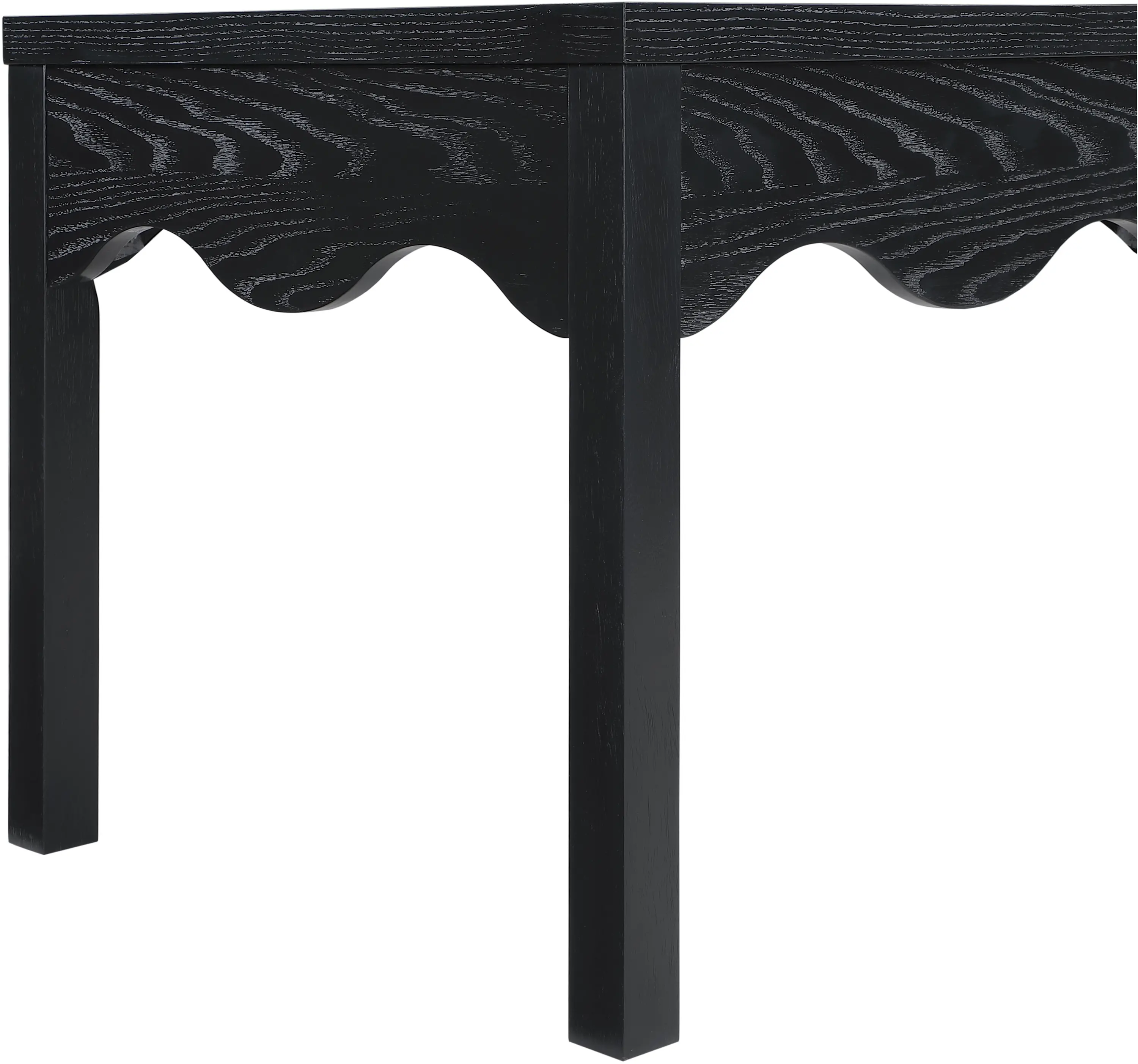 Fiora Black Scalloped End Table-5
