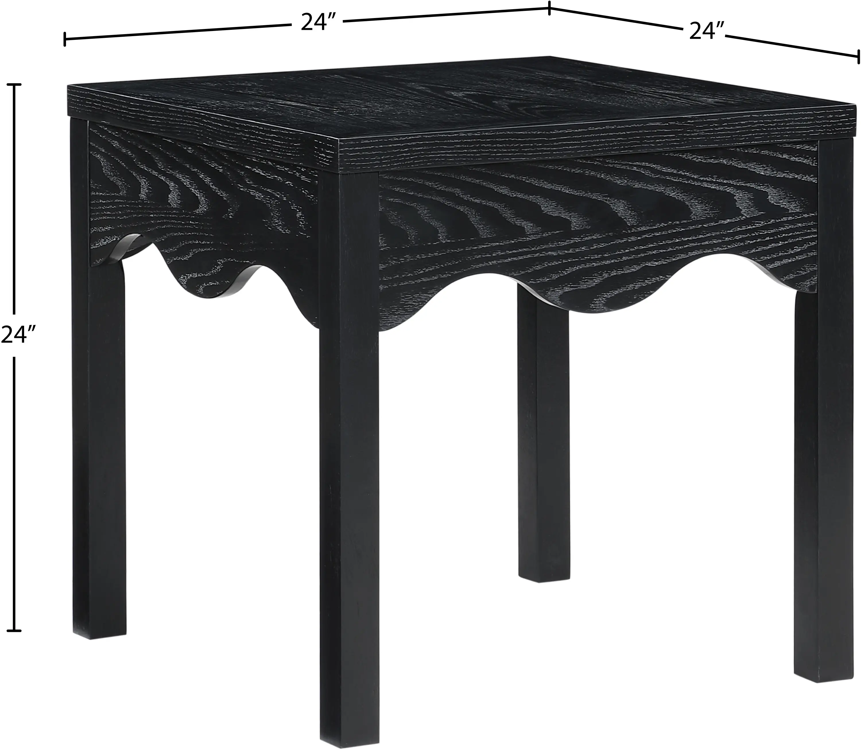 Fiora Black Scalloped End Table-7