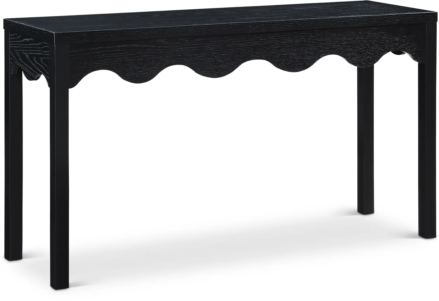 Fiora Black Scalloped Console Table-1