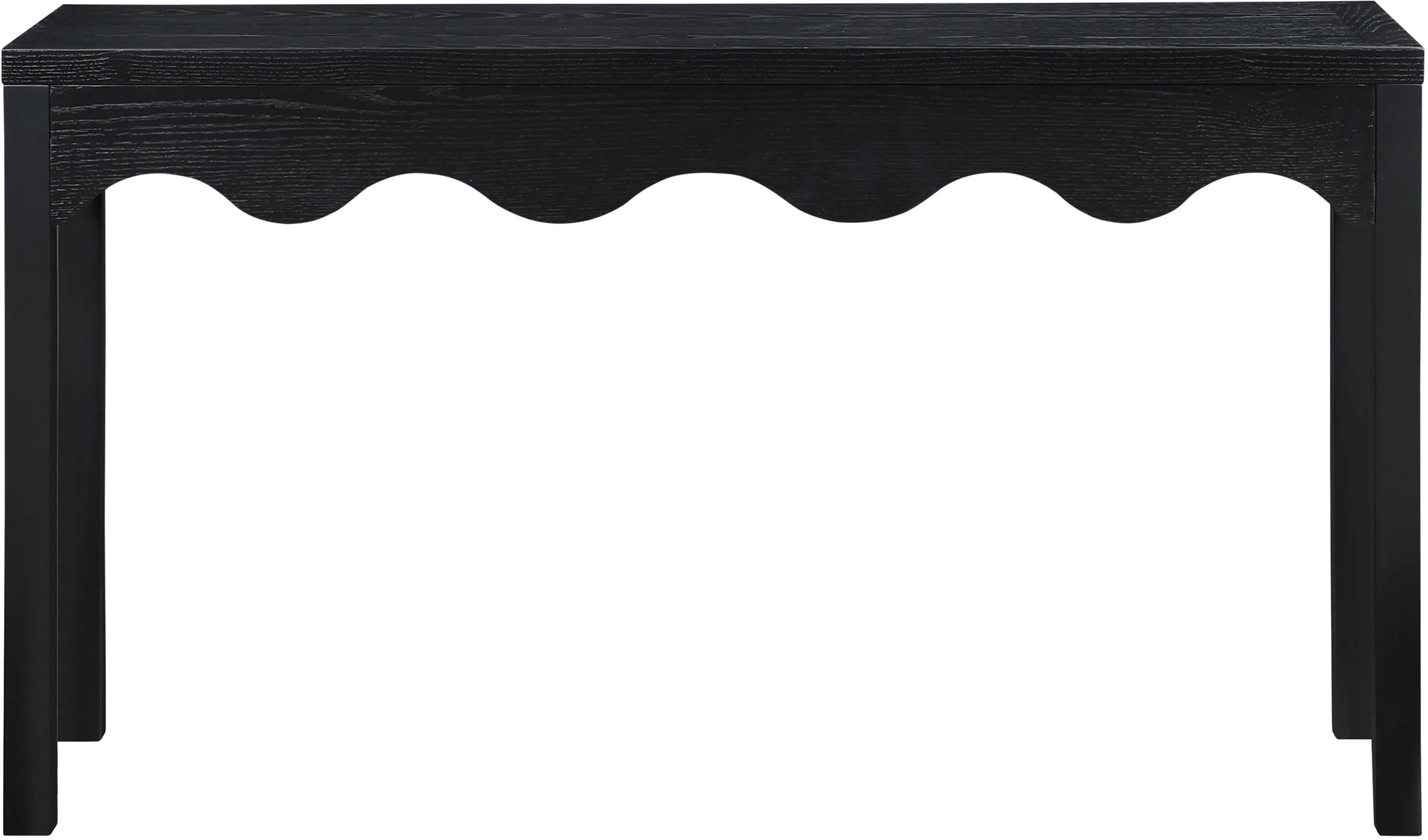 Fiora Black Scalloped Console Table-3
