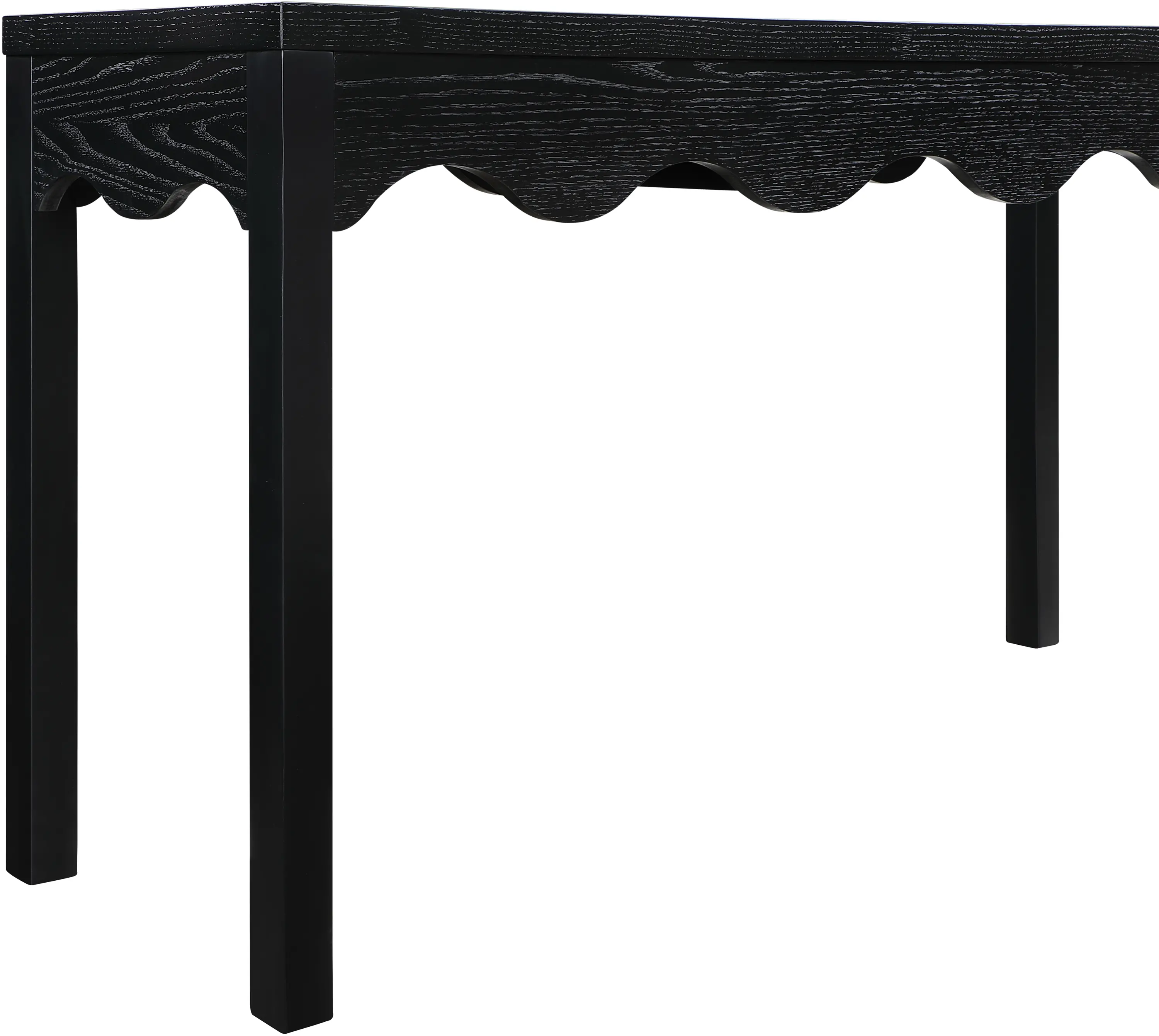 Fiora Black Scalloped Console Table-4