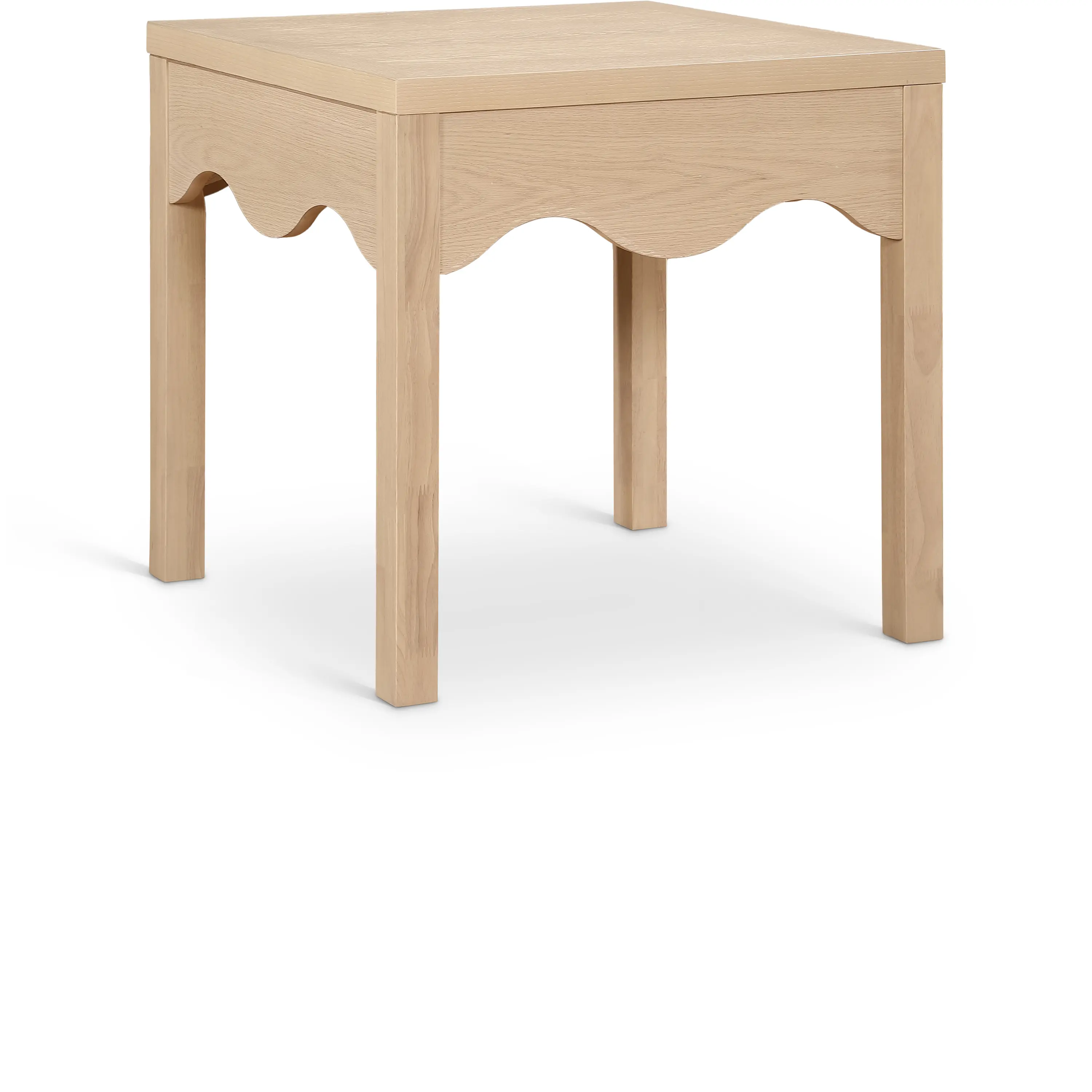 Fiora Natural Scalloped End Table-1