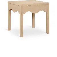 Fiora Natural Scalloped End Table