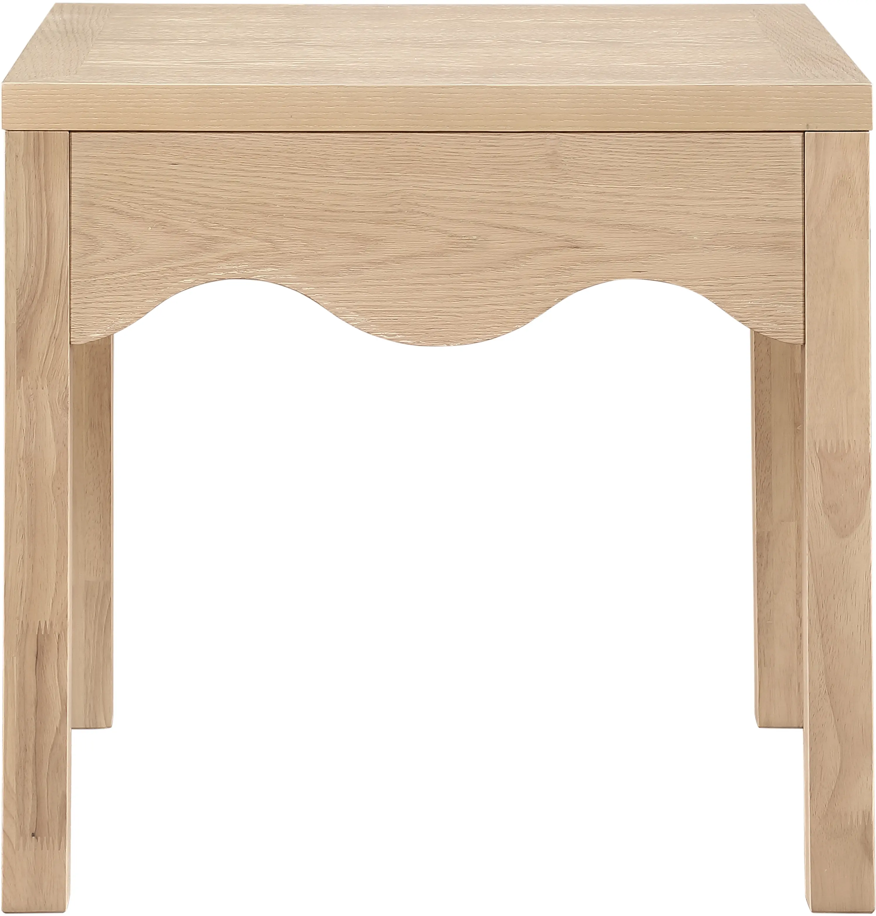 Fiora Natural Scalloped End Table-3
