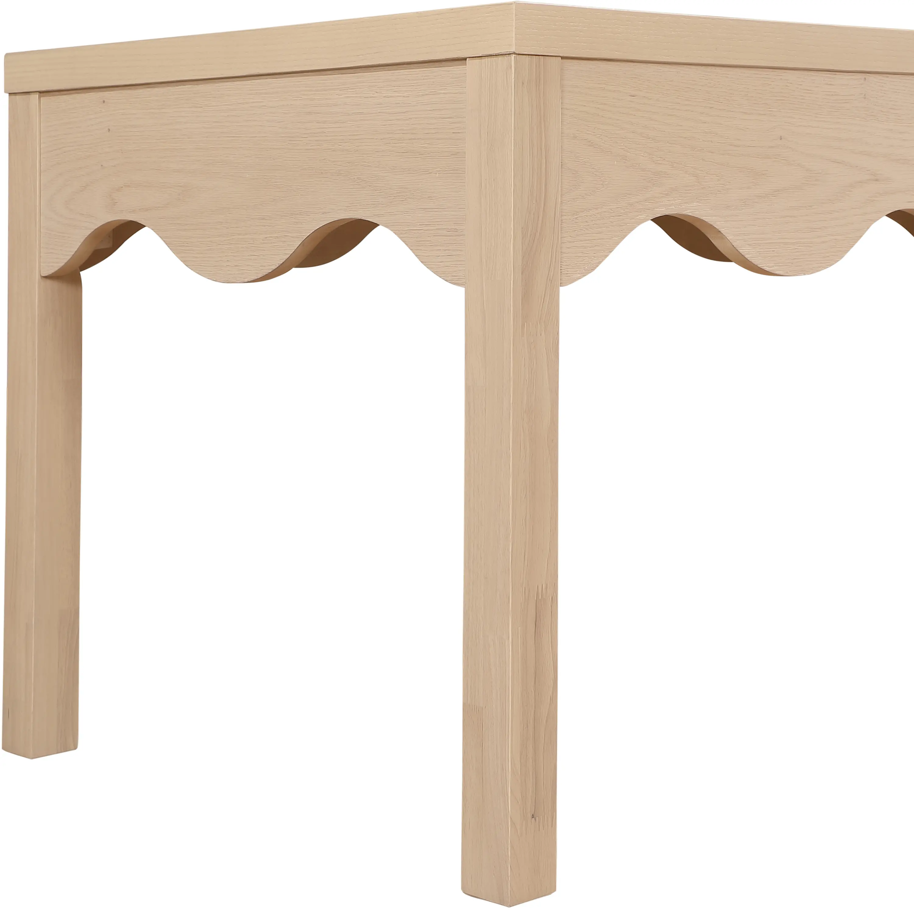 Fiora Natural Scalloped End Table-5