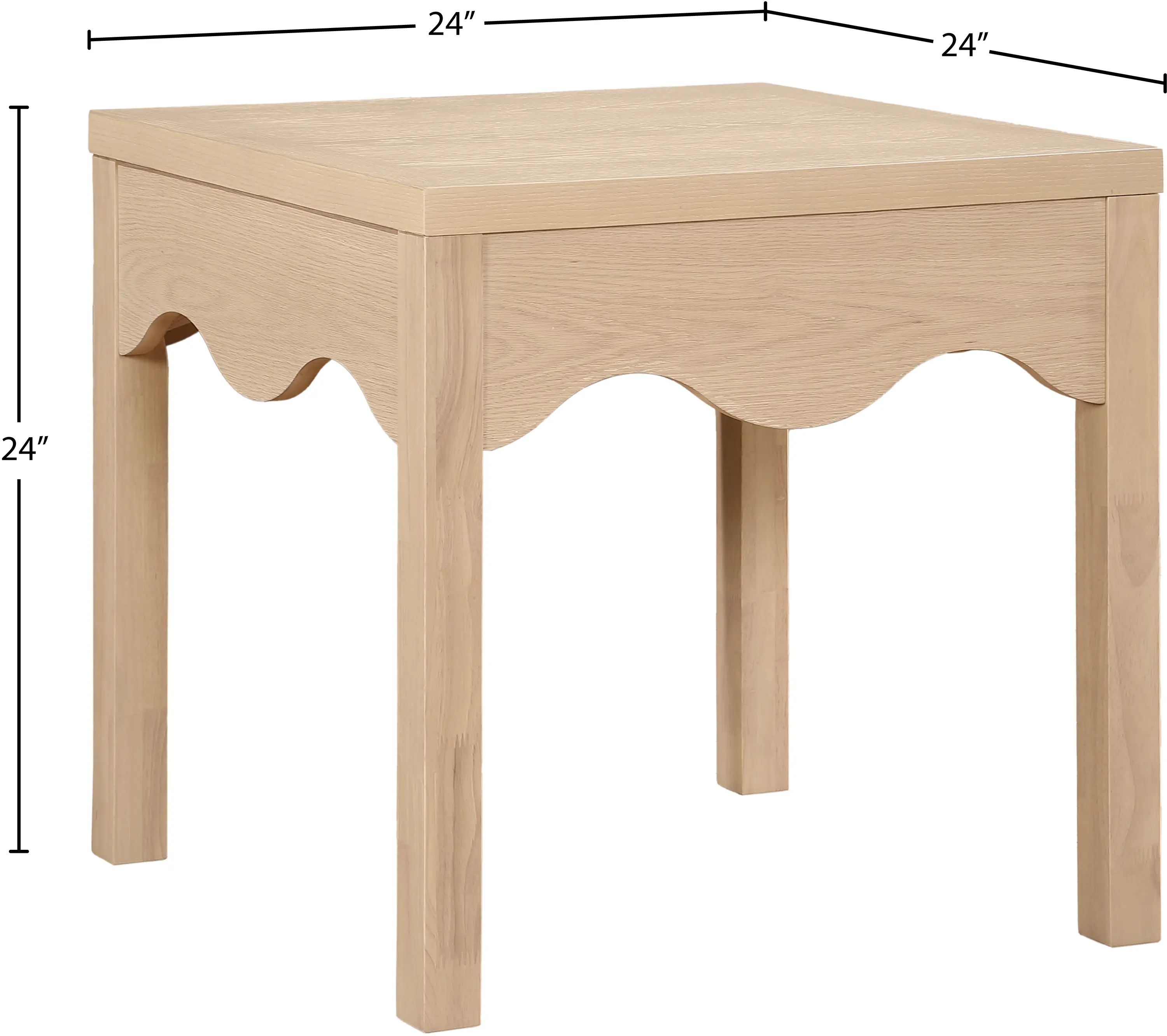 Fiora Natural Scalloped End Table-7