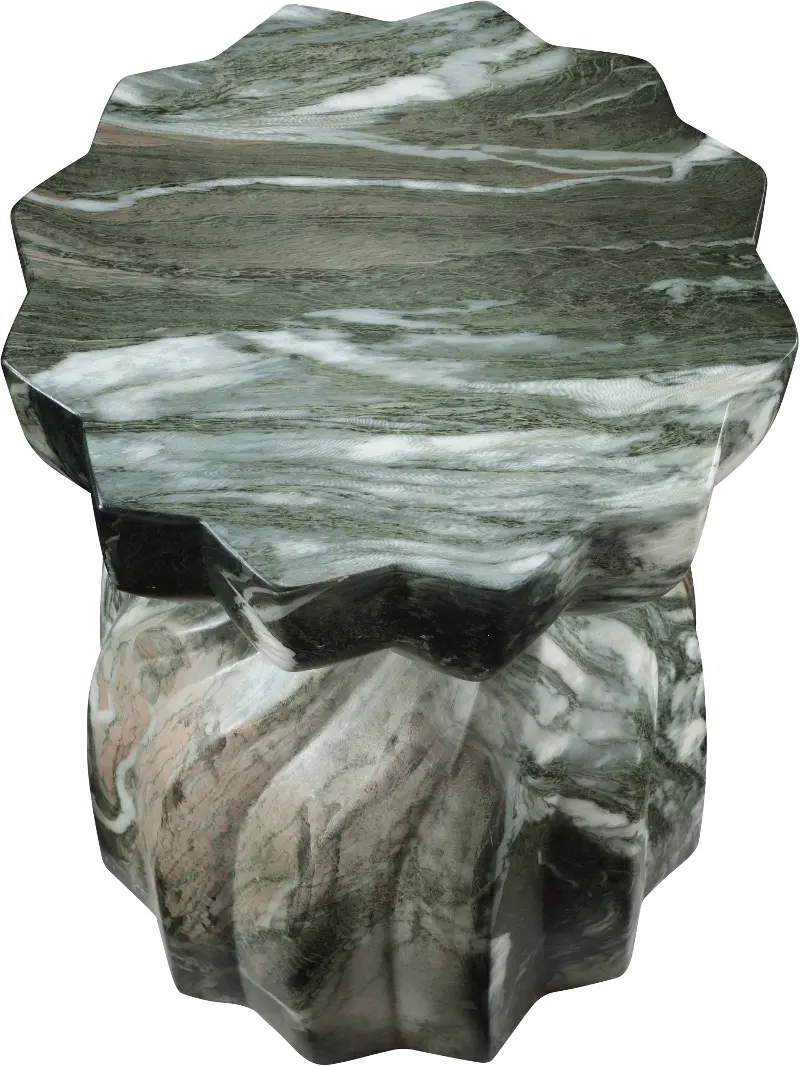 Caserta Green Marble and Concrete Indoor/Outdoor End Table | RC Willey