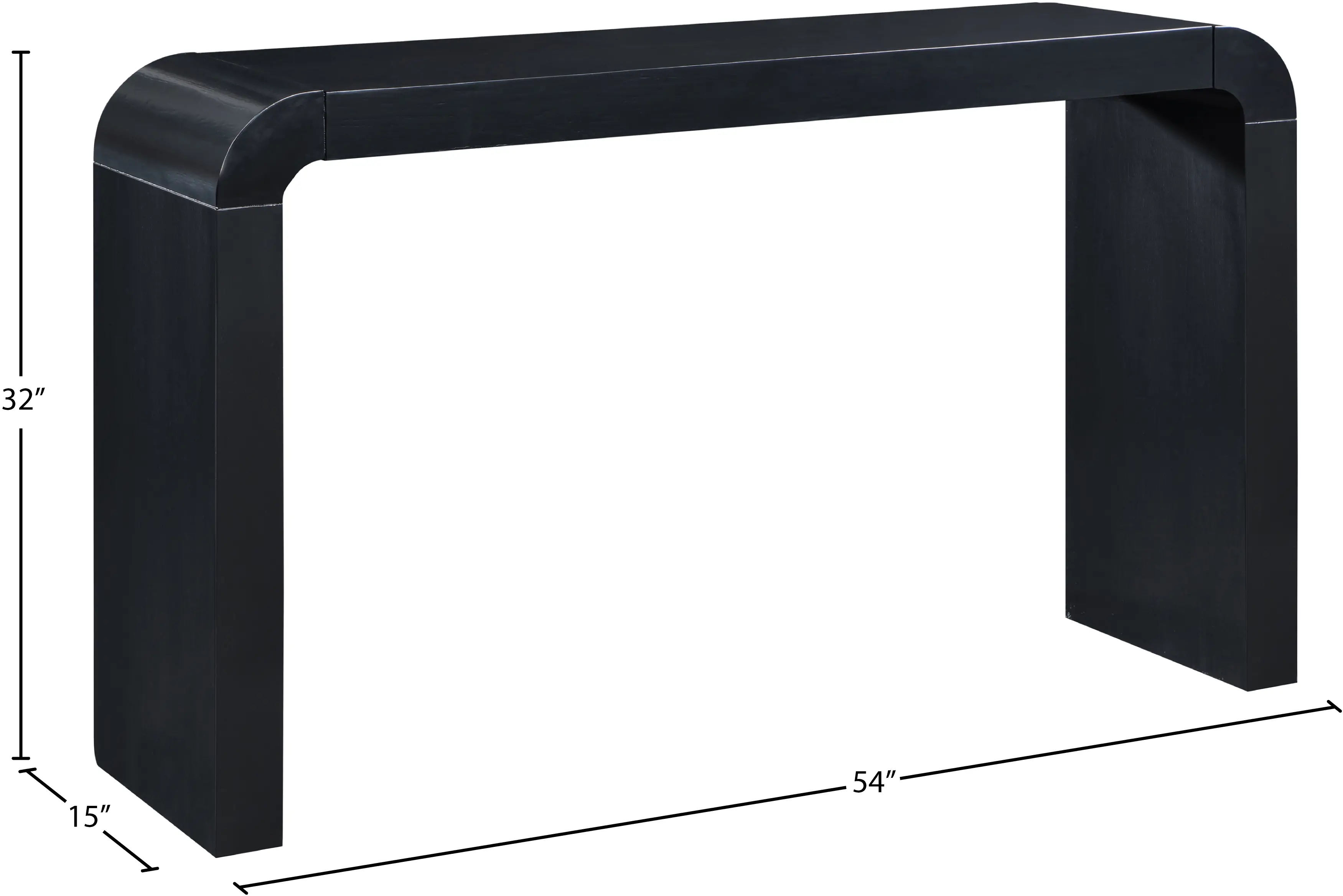 Toulon Black Oak Console Table-7