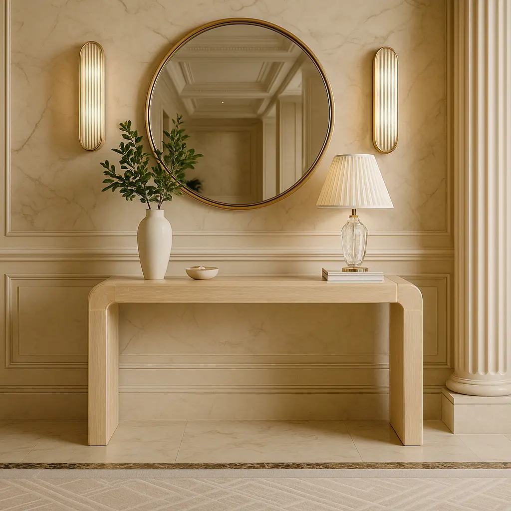 Toulon Natural Oak Console Table-2