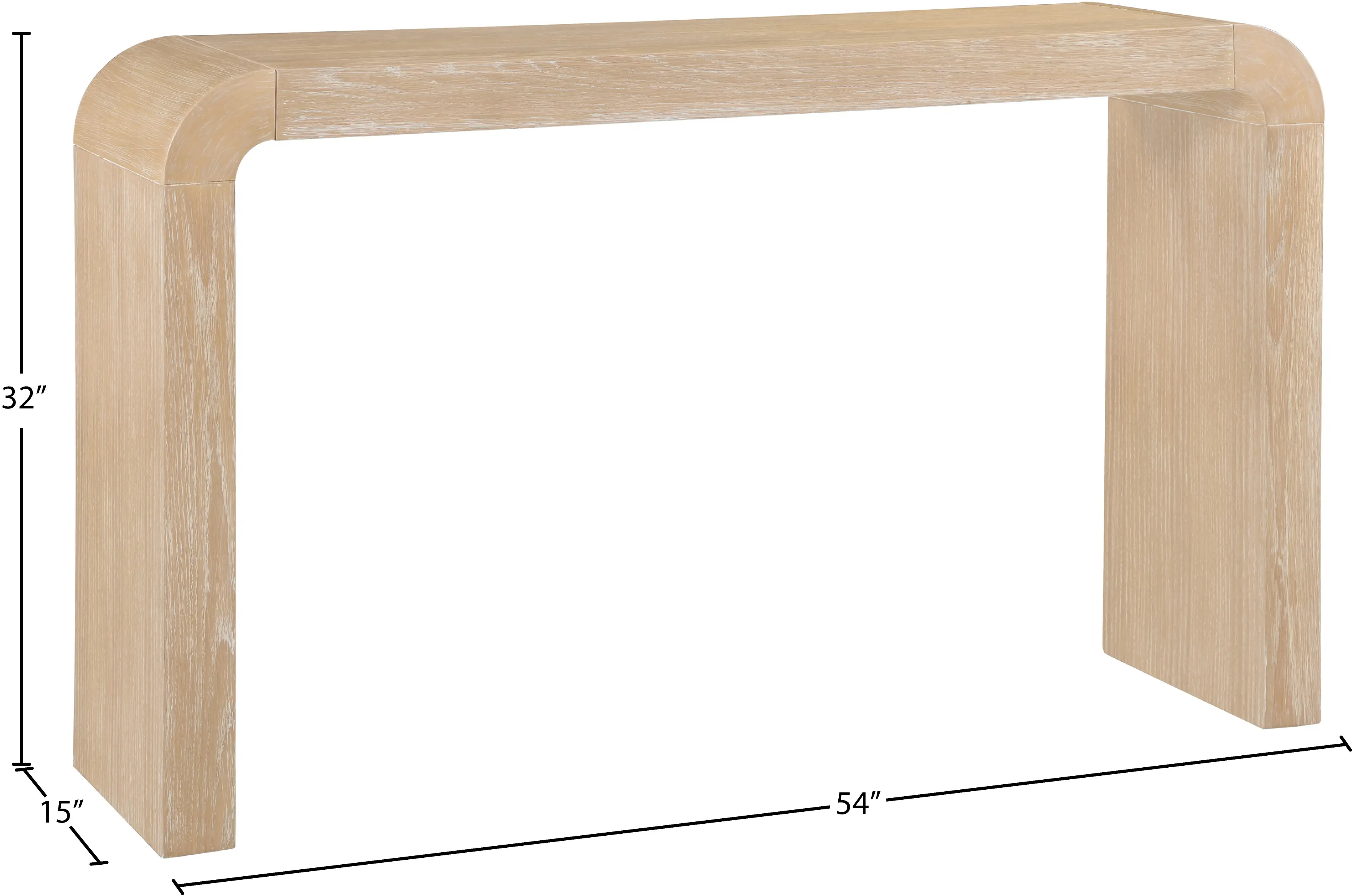 Toulon Natural Oak Console Table-7