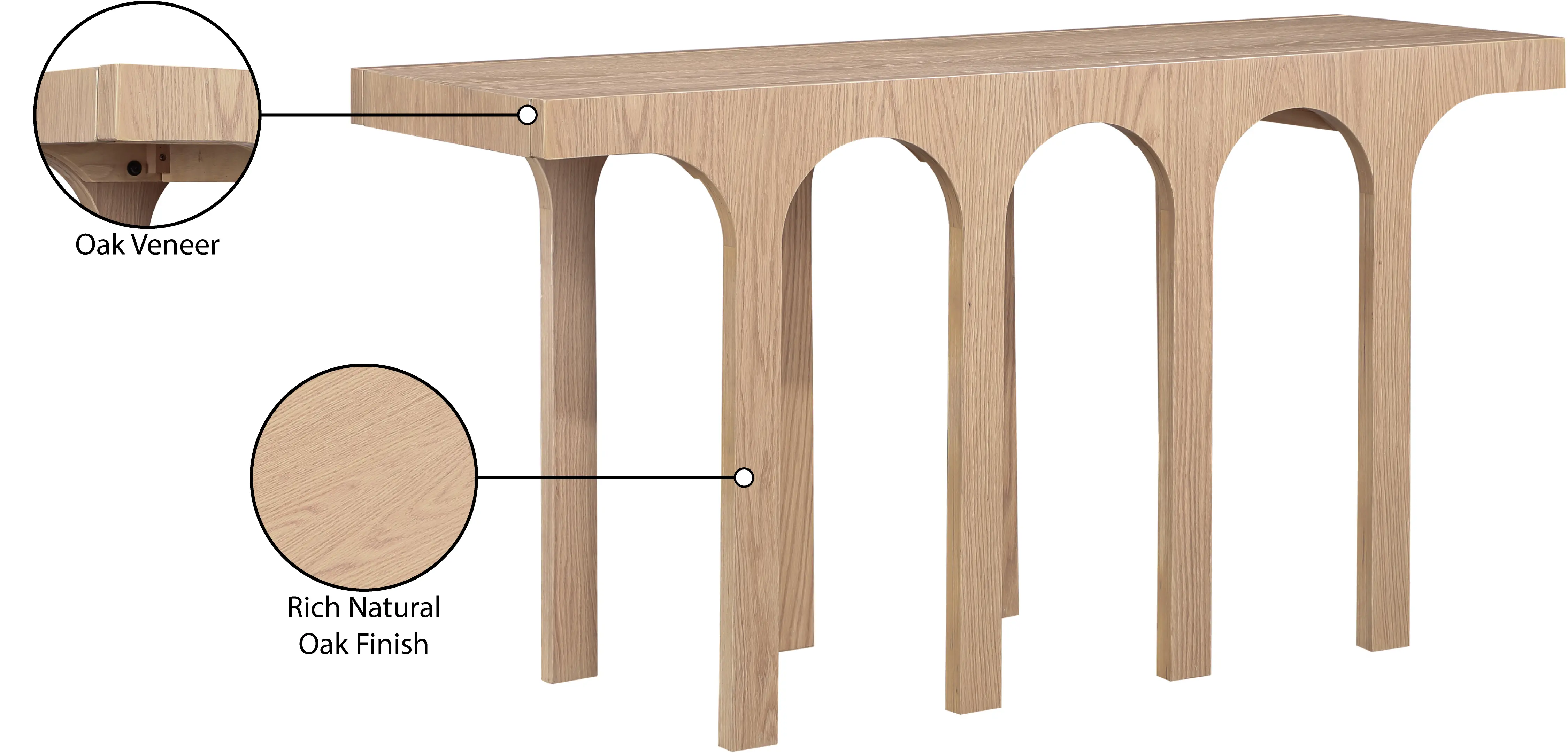 Westfield Natural Wood Console Table-6