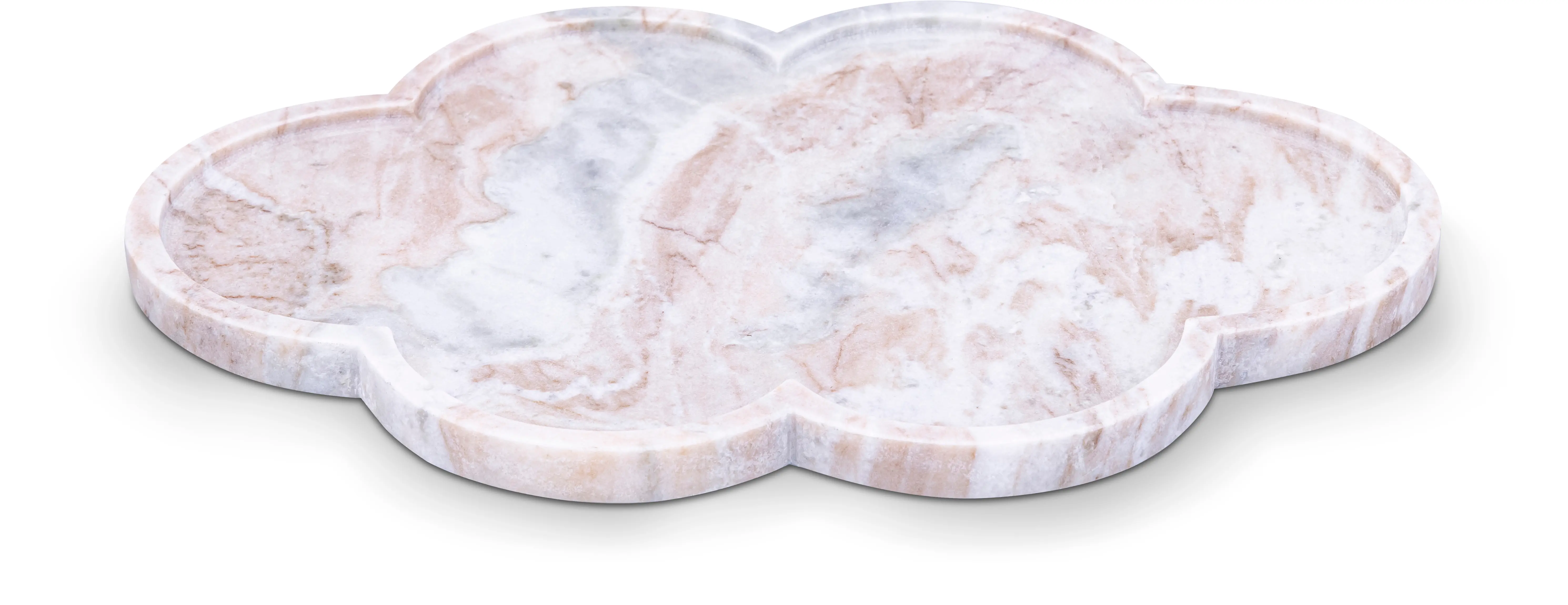 Rimini Brown Clover Shaped Marble Tray-1