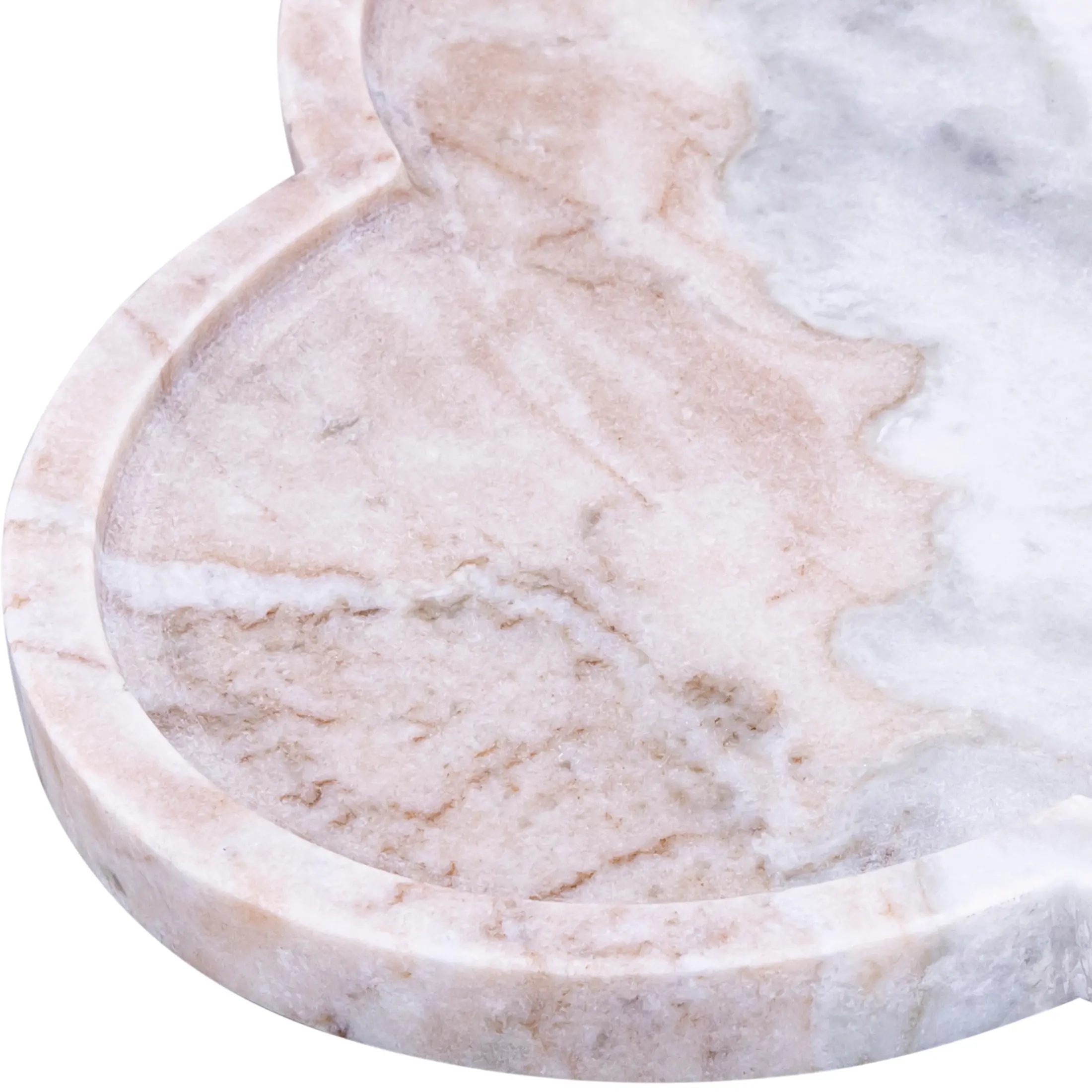 Rimini Brown Clover Shaped Marble Tray-4