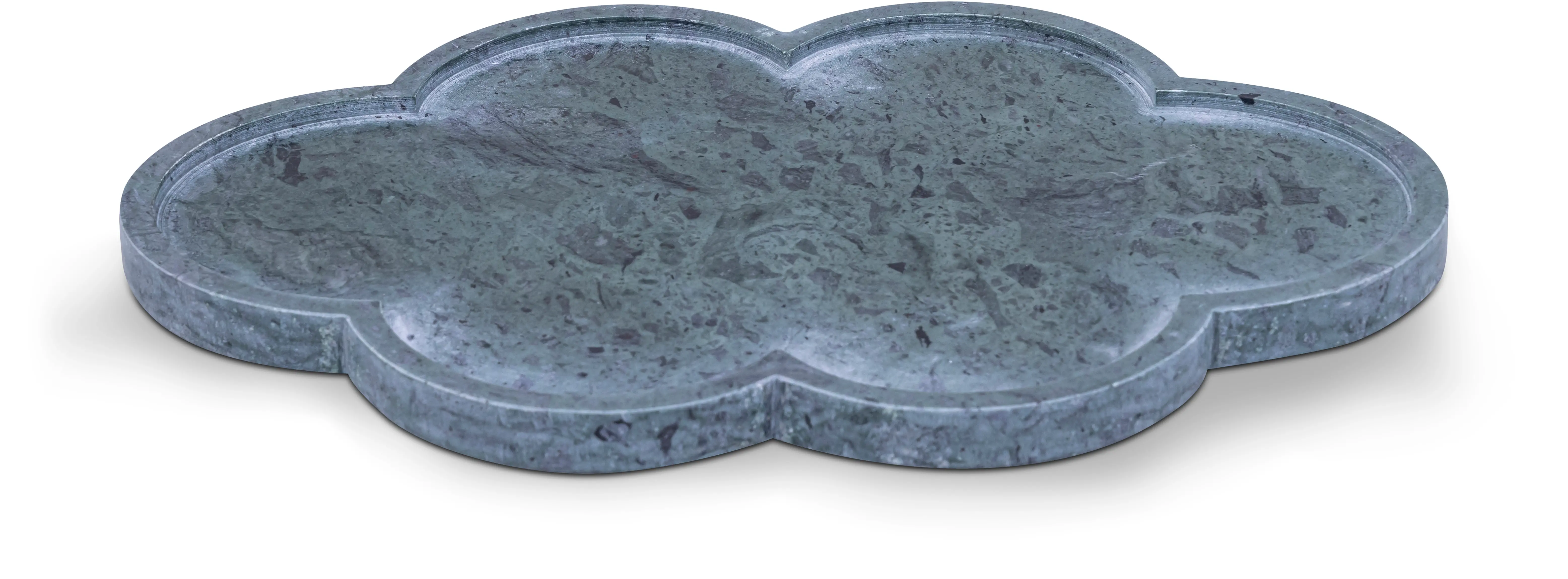 Rimini Green Clover Shaped Marble Tray-1