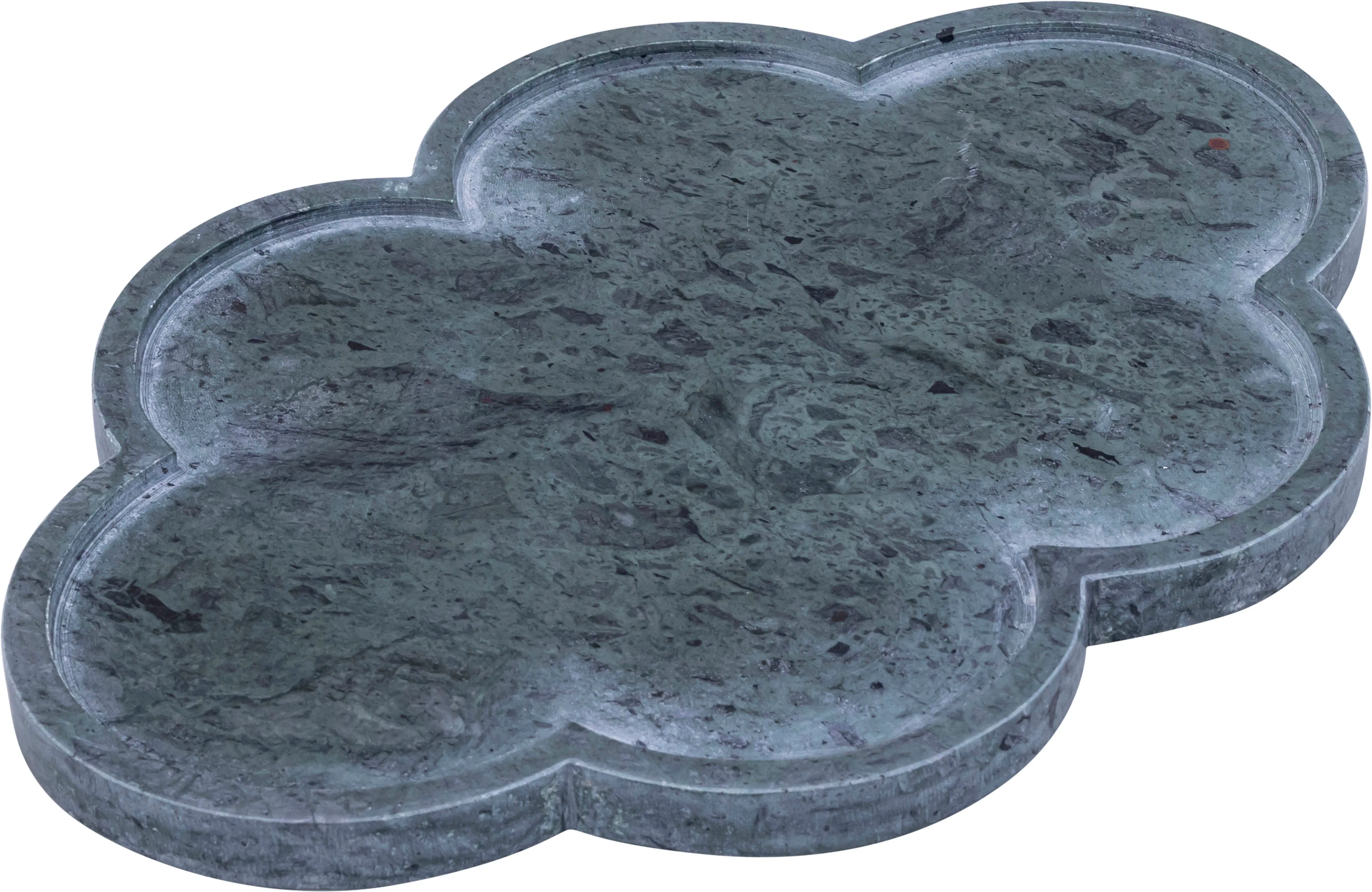 Rimini Green Clover Shaped Marble Tray-3