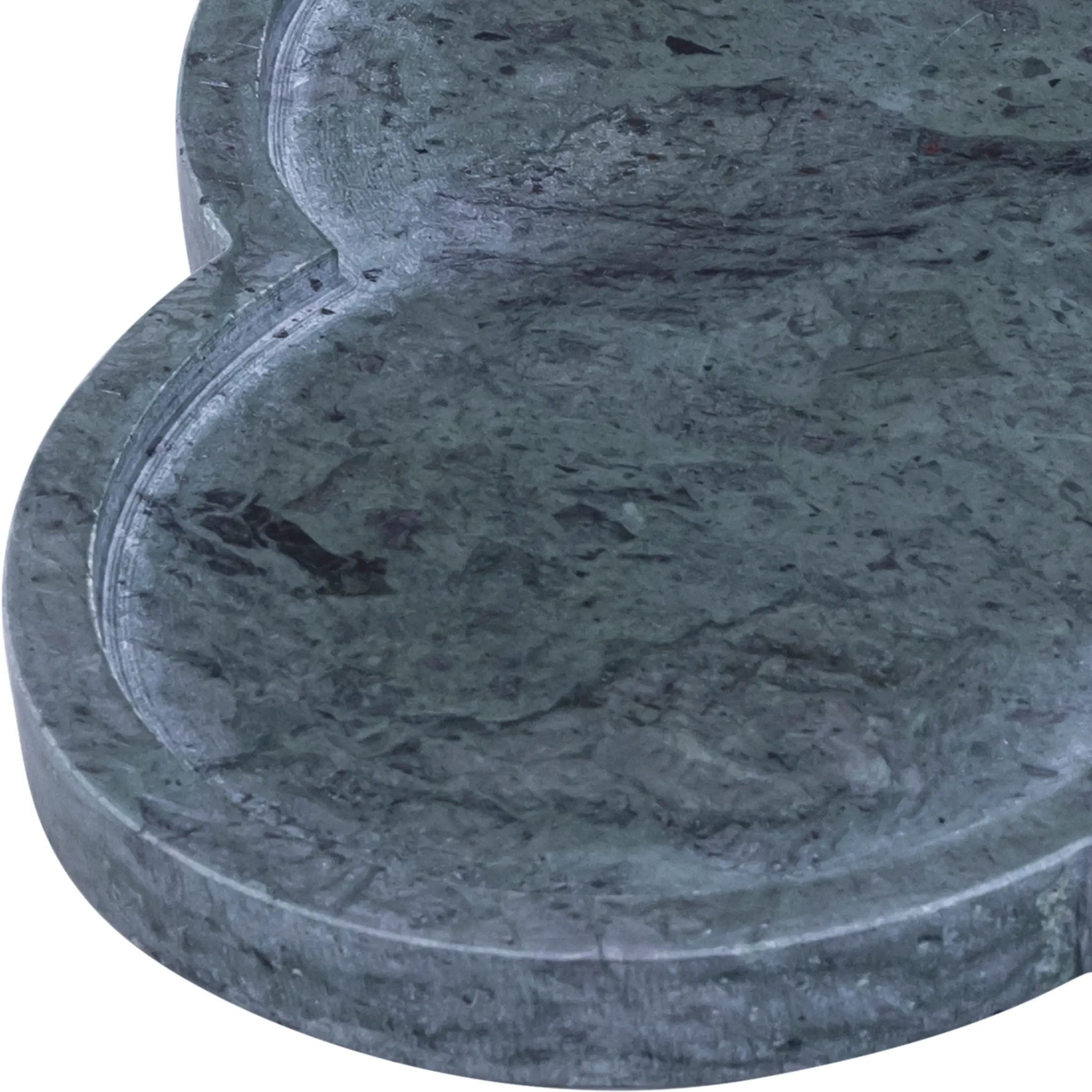 Rimini Green Clover Shaped Marble Tray-4