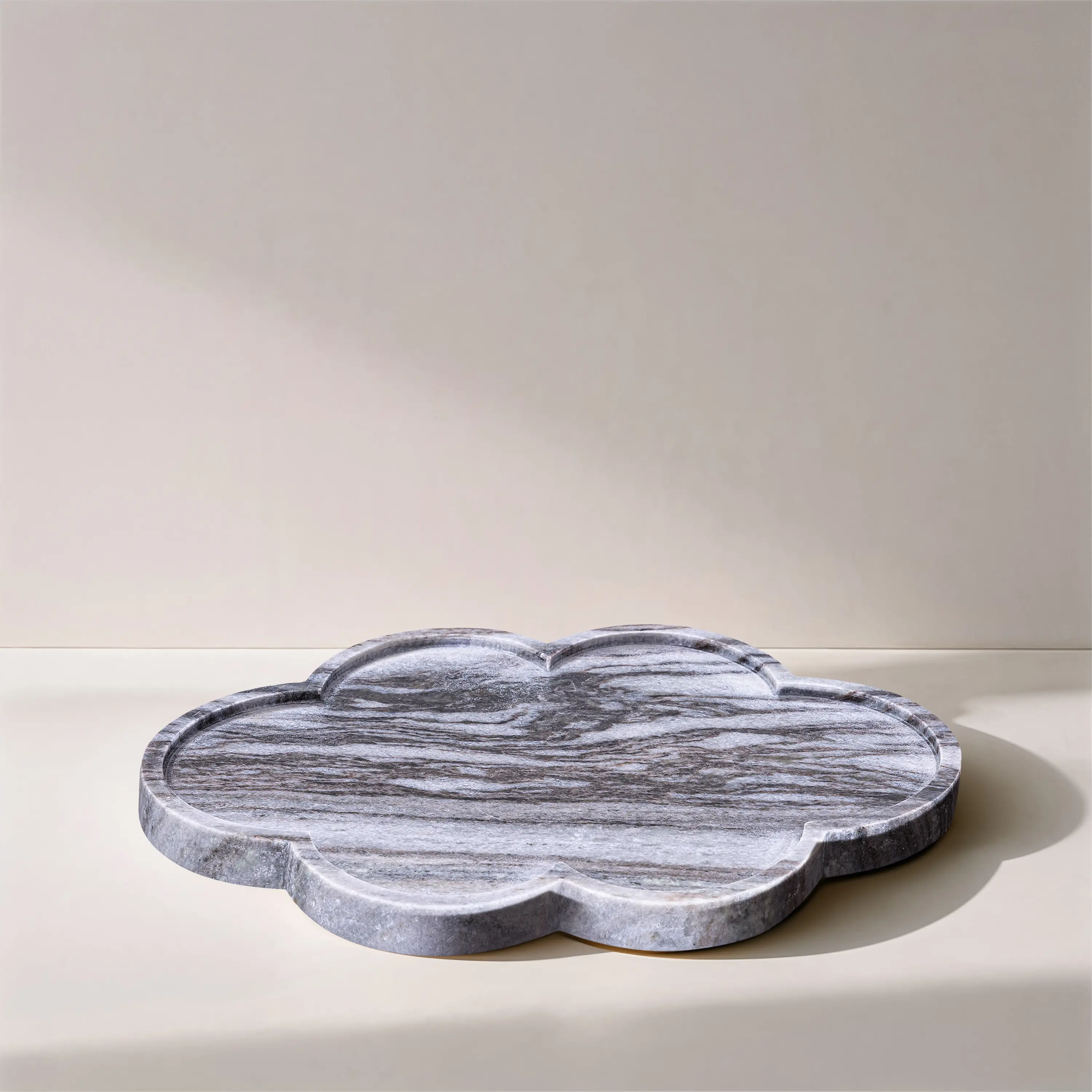 Rimini Panda Clover Shaped Marble Tray-2
