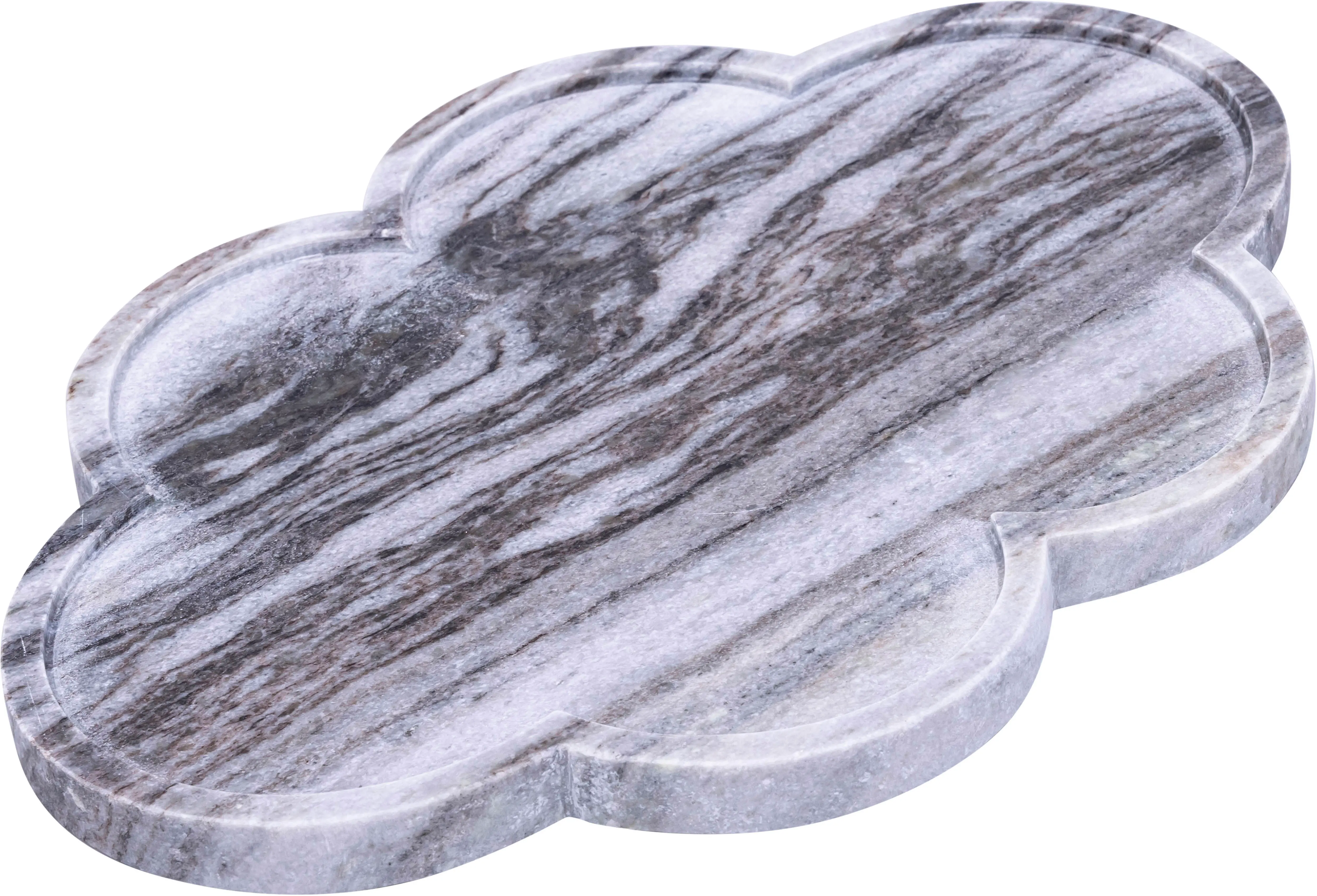 Rimini Panda Clover Shaped Marble Tray-3