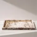 Barletta Beige Rectangular Marble Tray