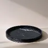 Barletta Black Round Marble Tray