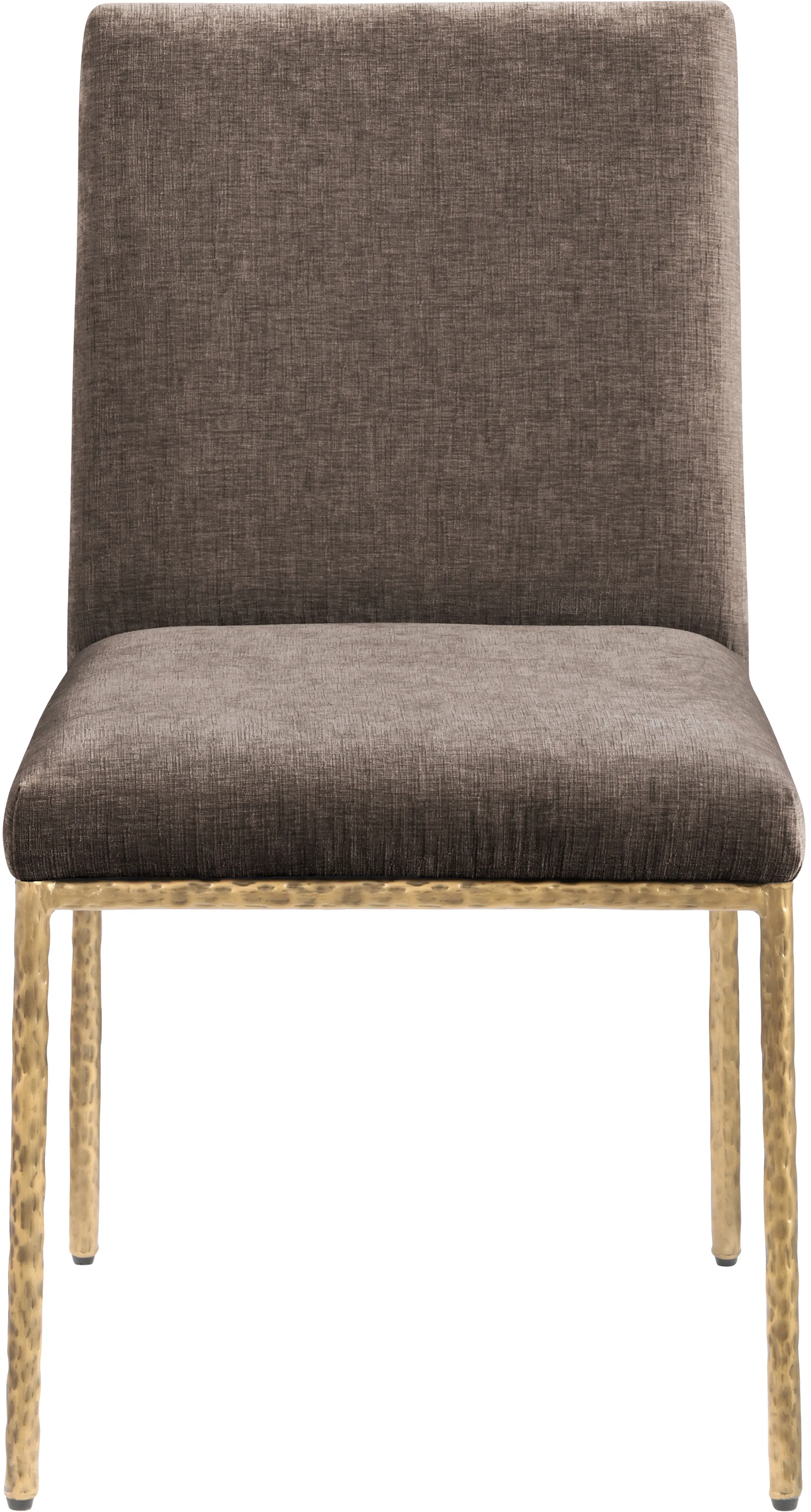 Reeves Brown Dining Side Chair with Gold Legs, Set of 2-4