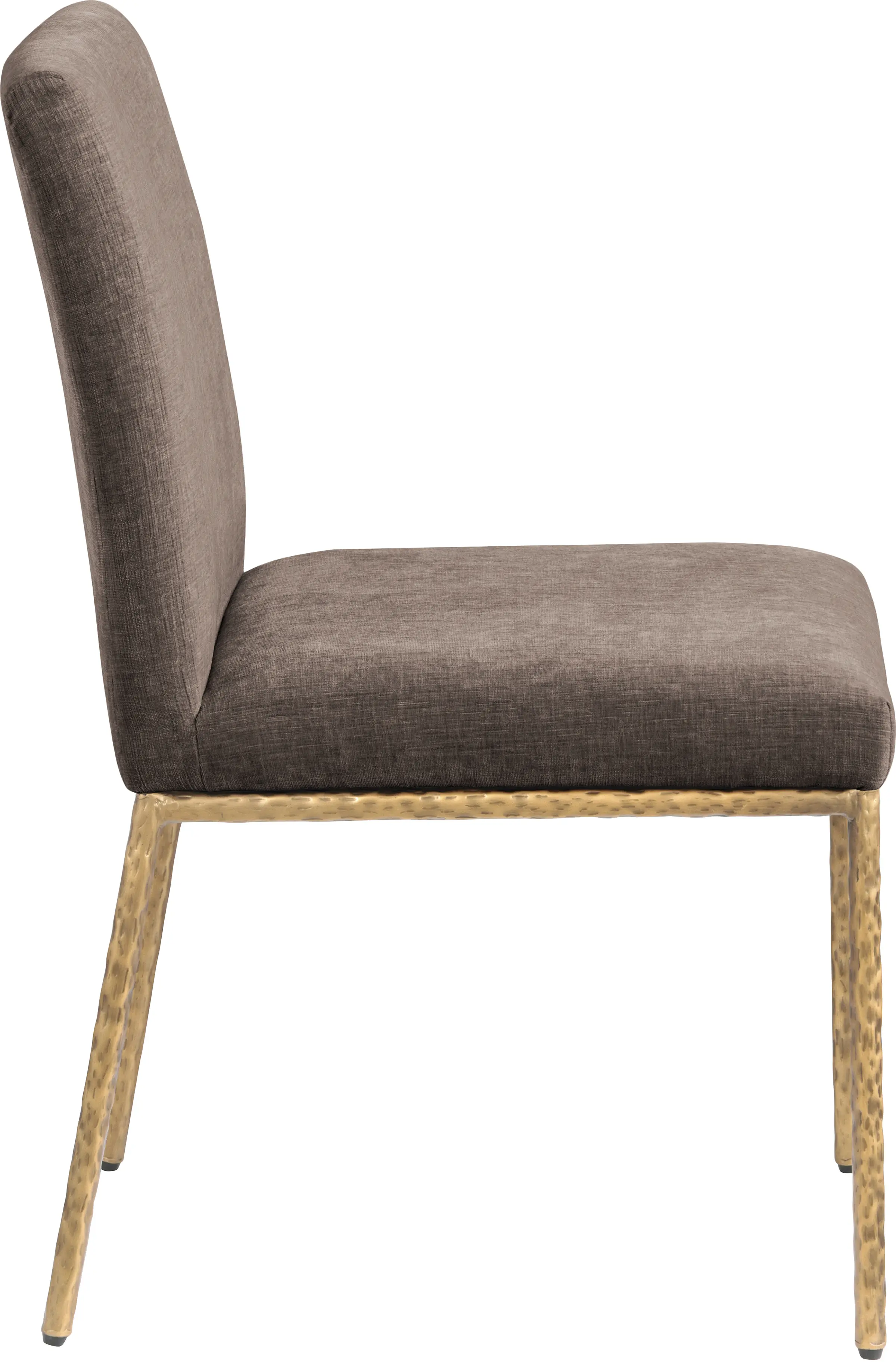 Reeves Brown Dining Side Chair with Gold Legs, Set of 2-5