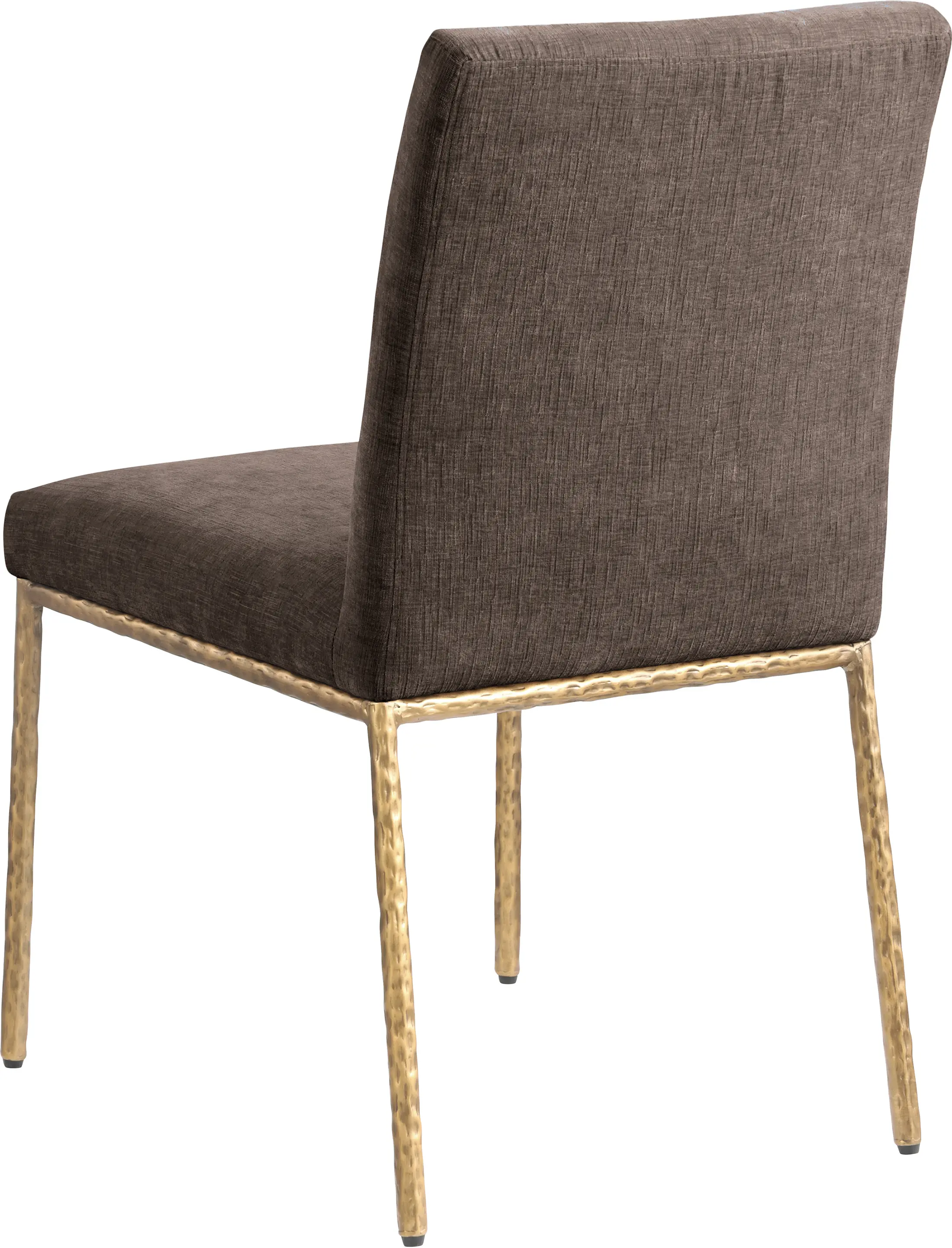 Reeves Brown Dining Side Chair with Gold Legs, Set of 2-7