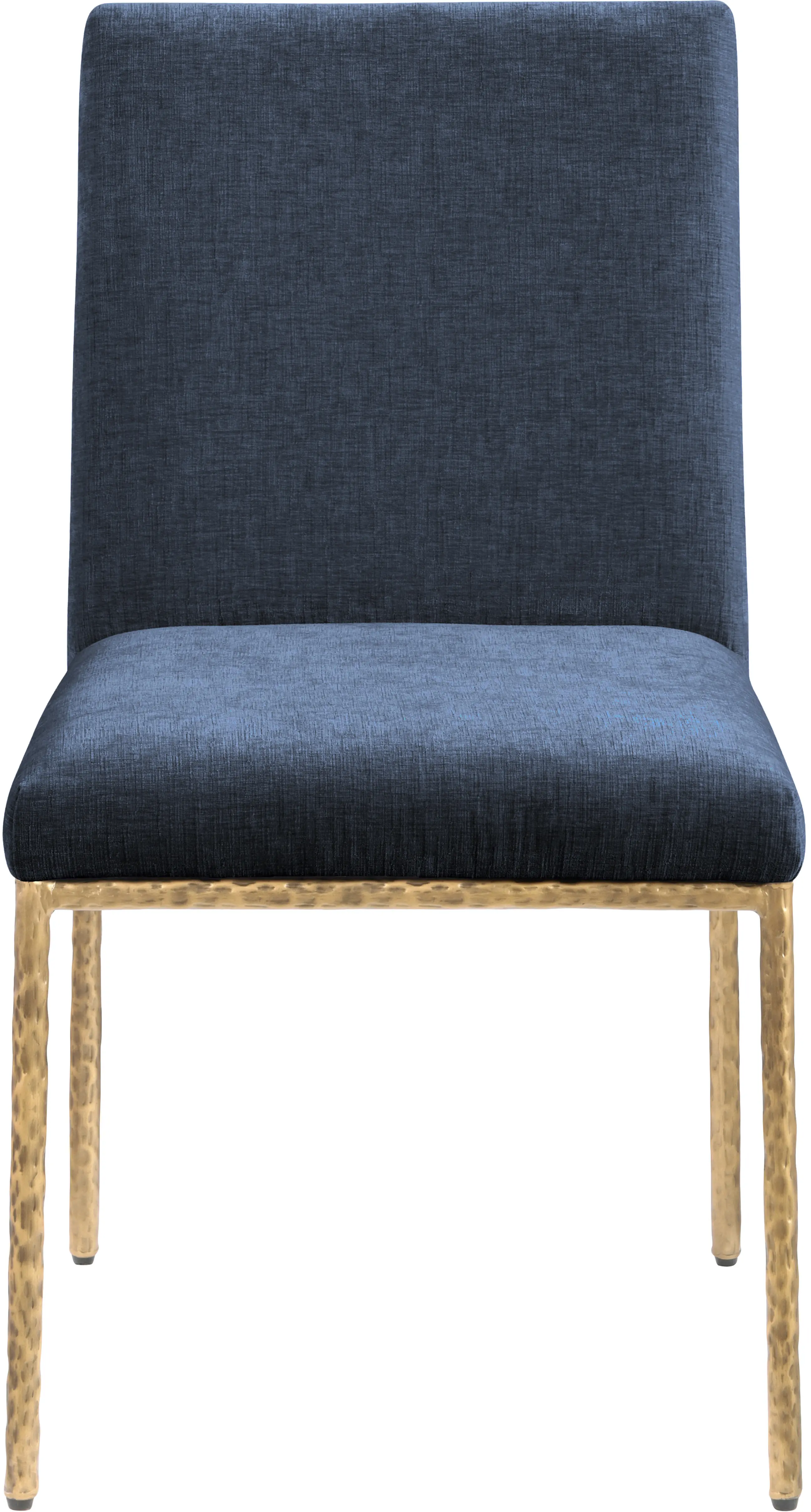 Reeves Navy Dining Side Chair with Gold Legs, Set of 2-4