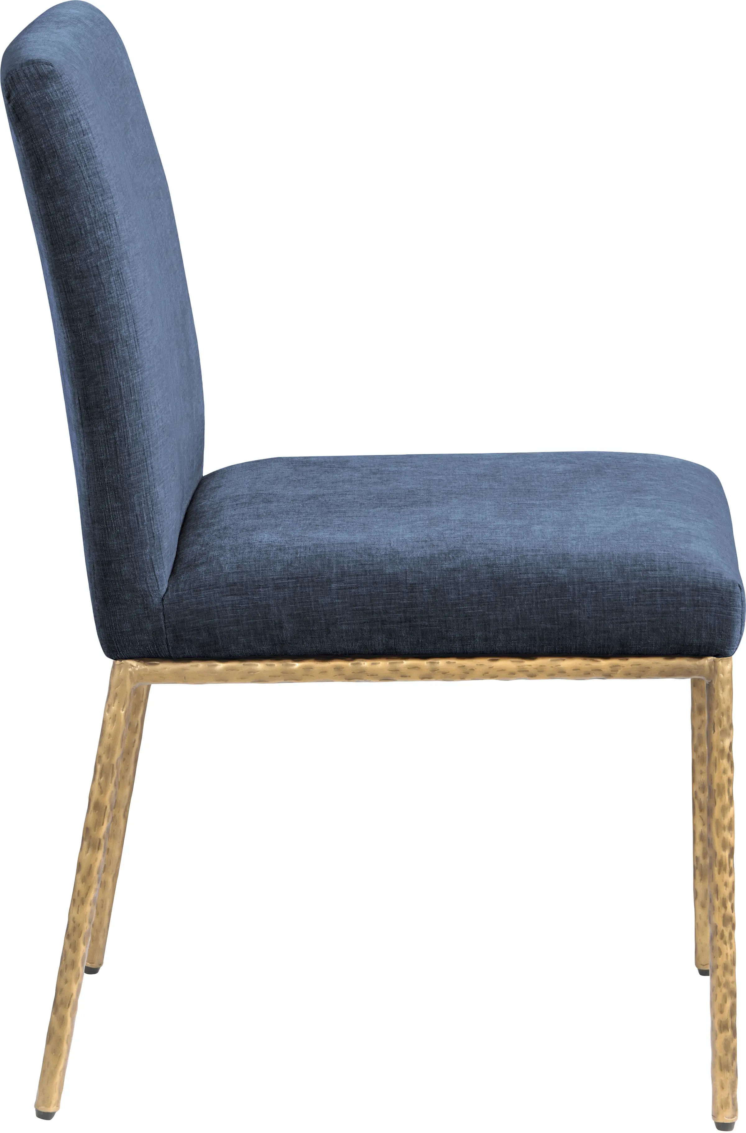 Reeves Navy Dining Side Chair with Gold Legs, Set of 2-5