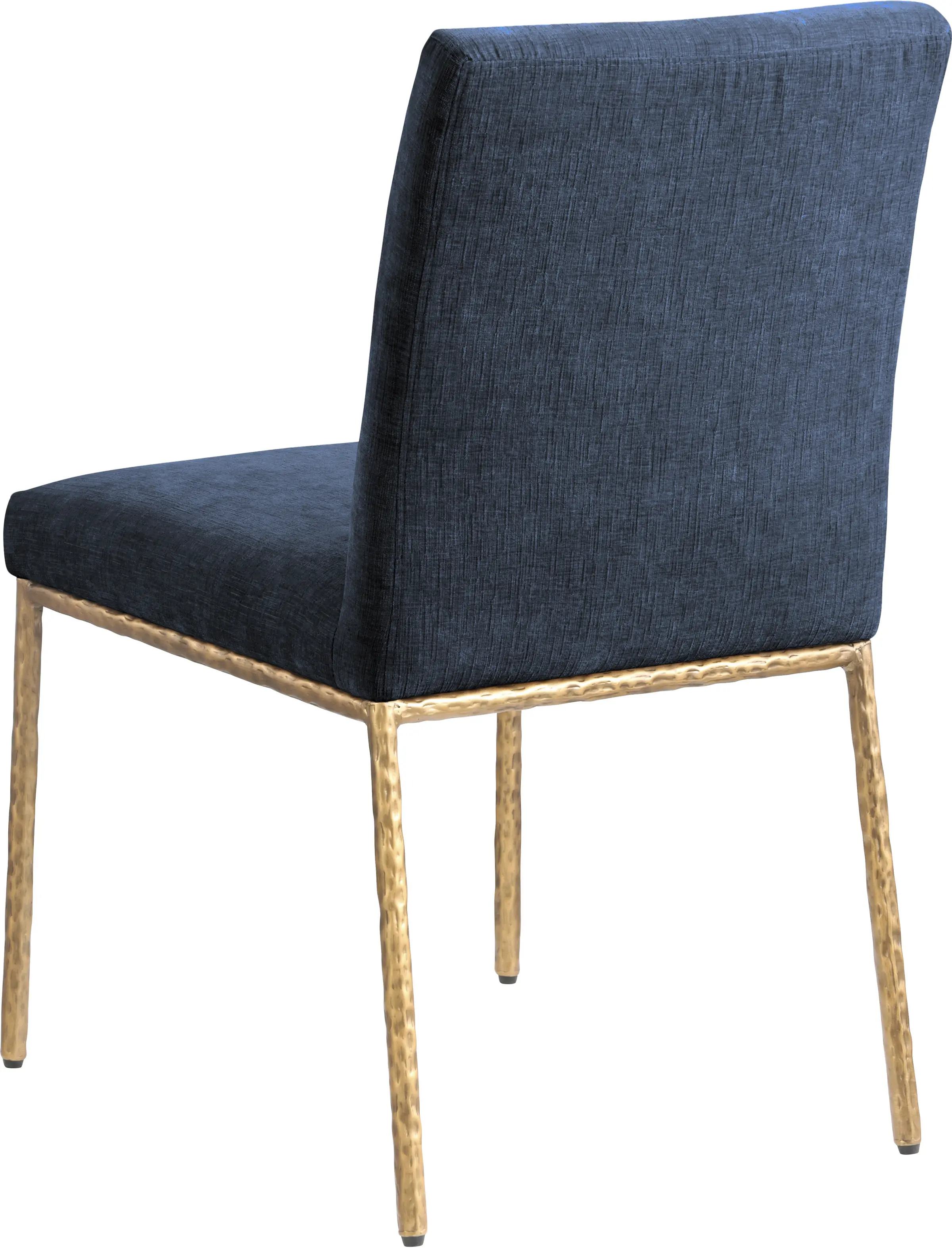 Reeves Navy Dining Side Chair with Gold Legs, Set of 2-7