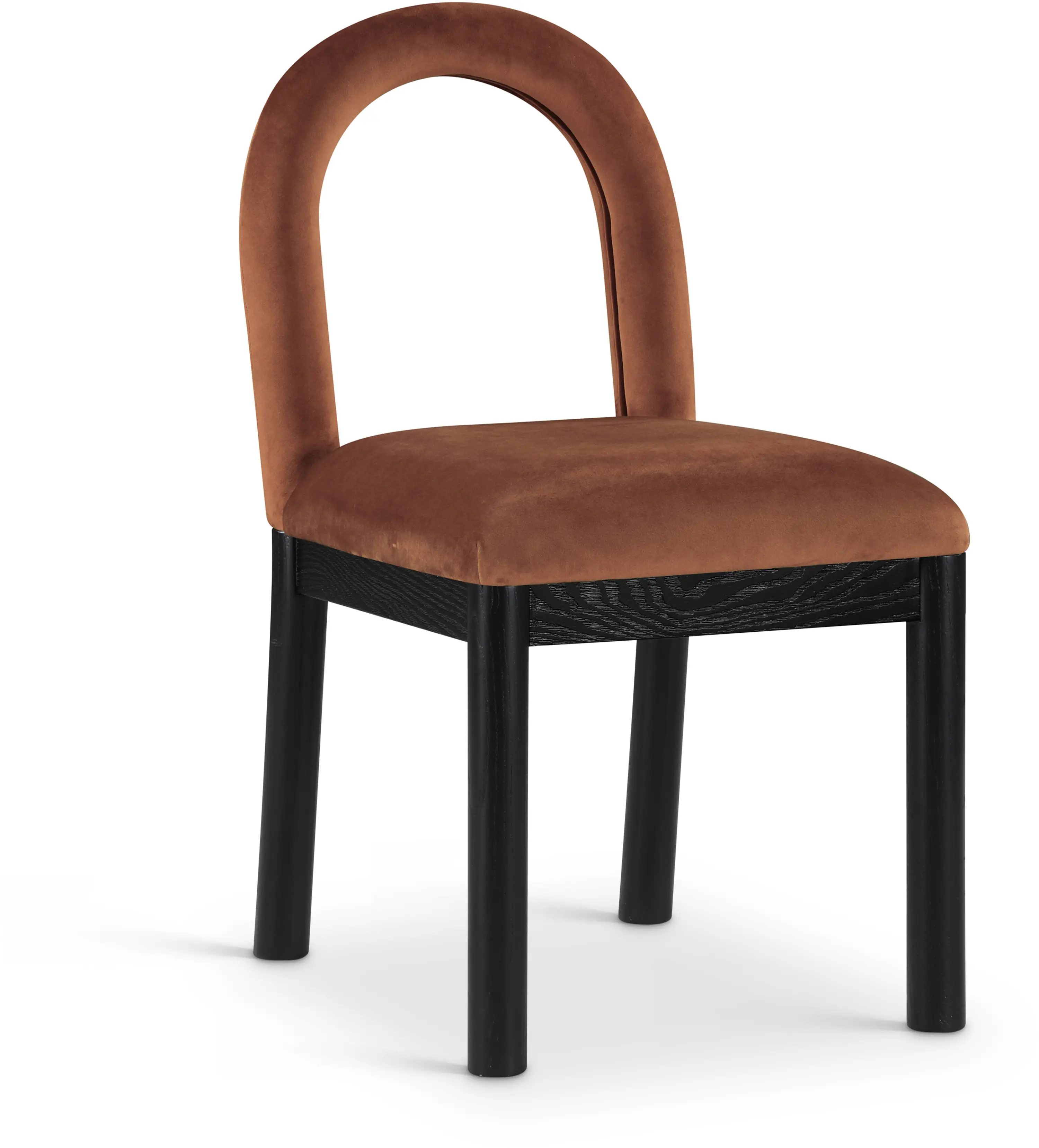 Conrad Brown Velvet Upholstered Dining Chair-1