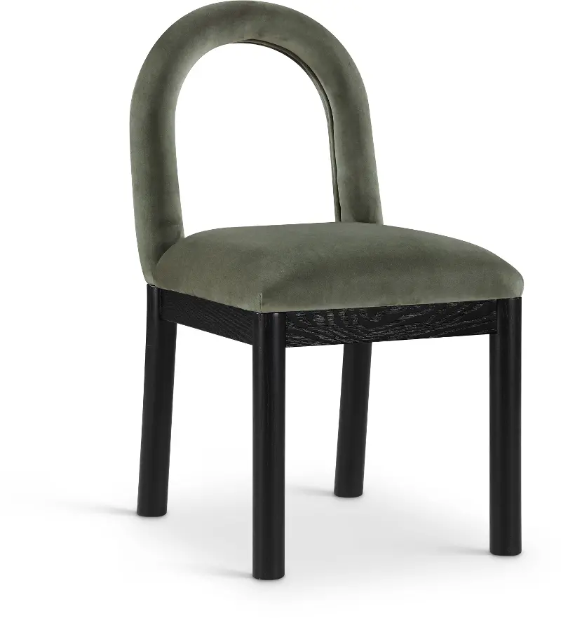 Conrad Green Velvet Upholstered Dining Chair
