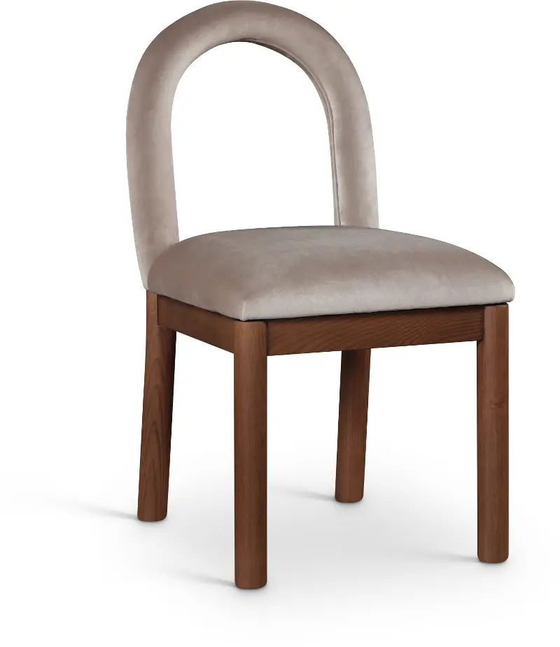 Conrad Taupe Velvet Upholstered Dining Chair