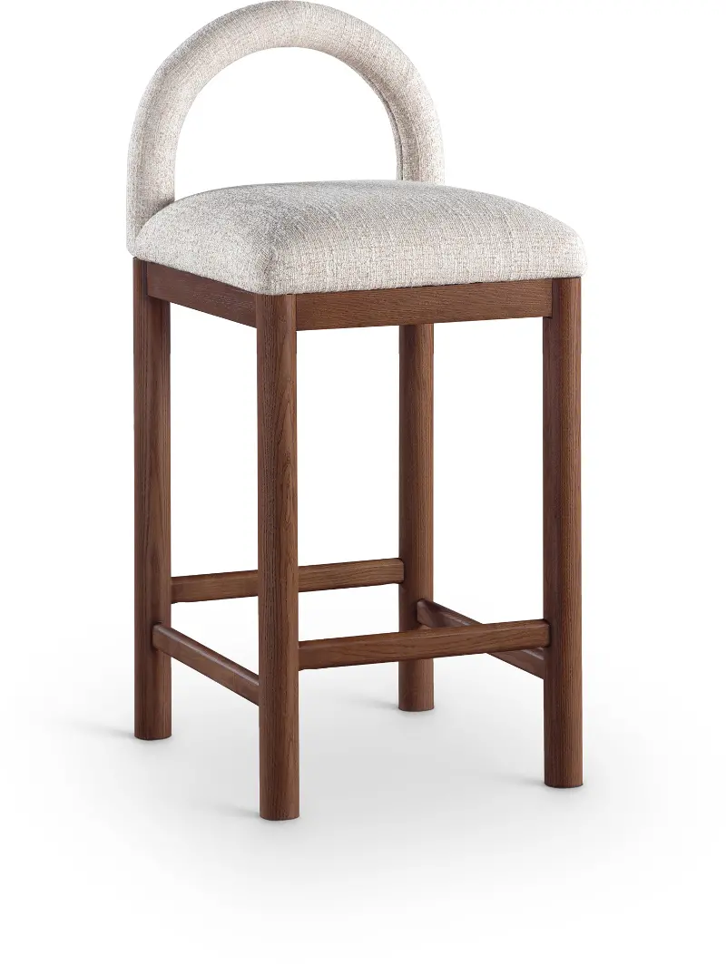 Conrad Beige Upholstered Counter Stool